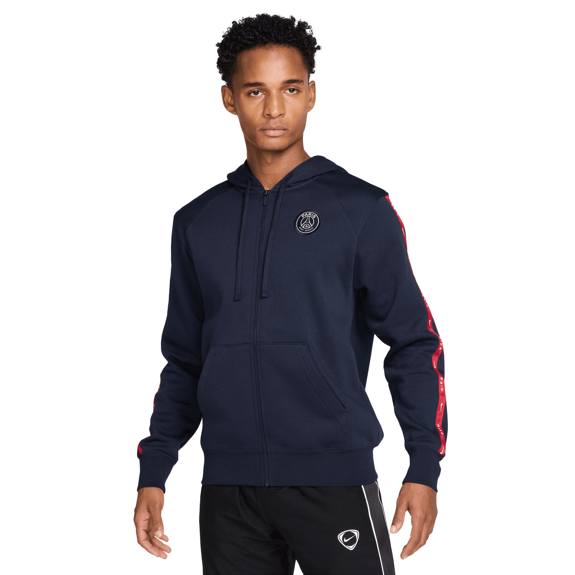 PSG Nike Fleece Hoodie - College Navy