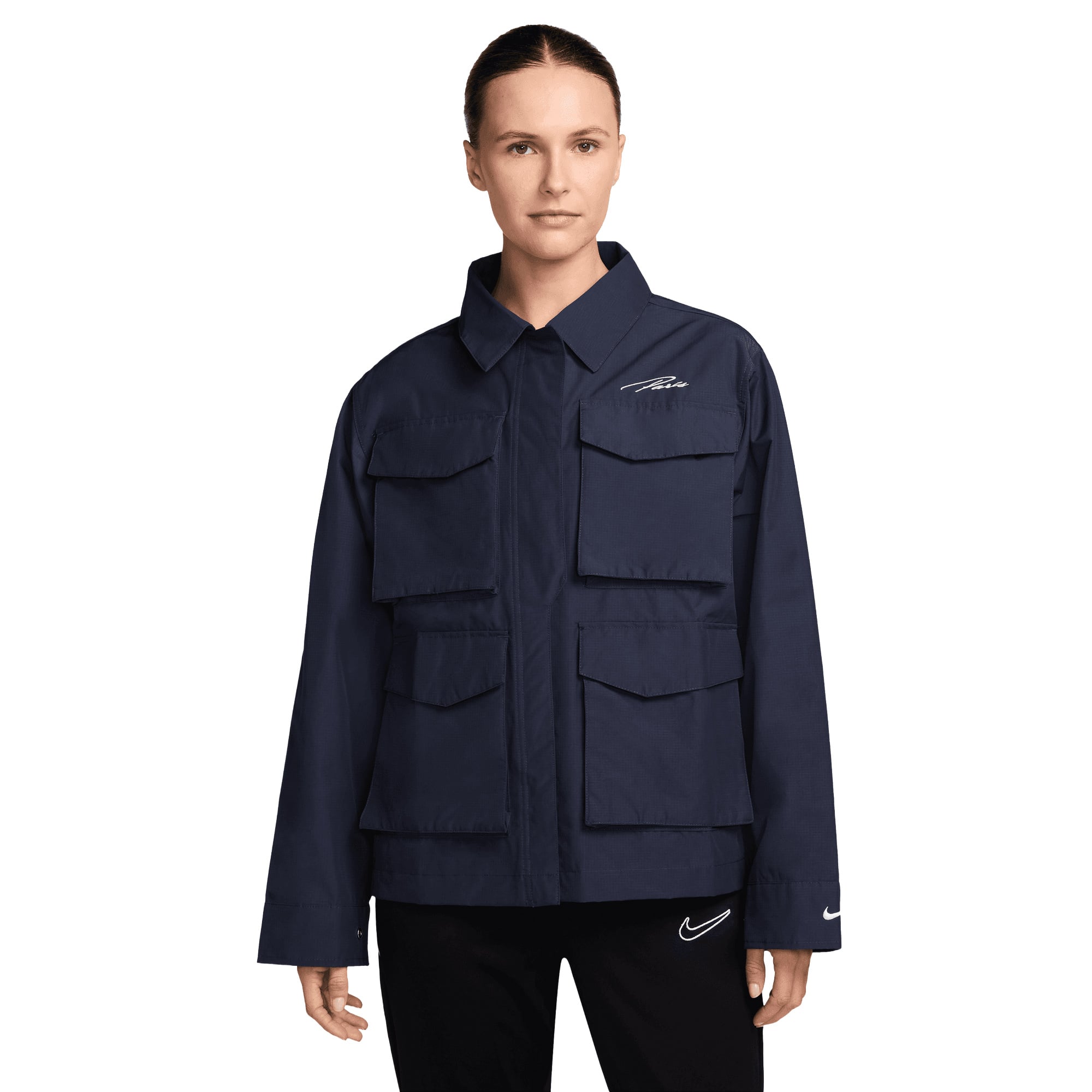 PSG Nike Essential Woven Cargo Jacket - College Navy - Womens