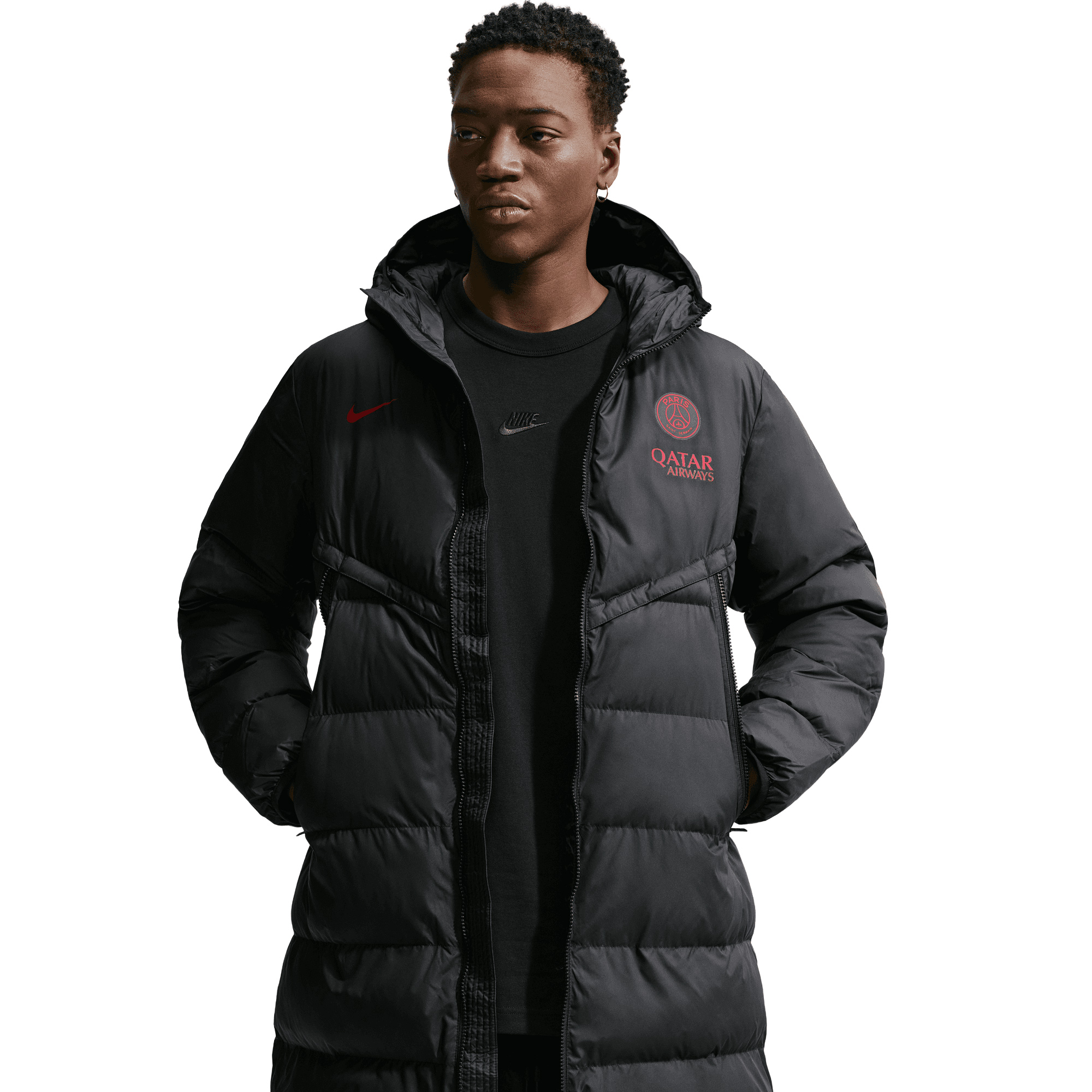 PSG Nike Coaches Parka Jacket - Black, , rebel_hi-res
