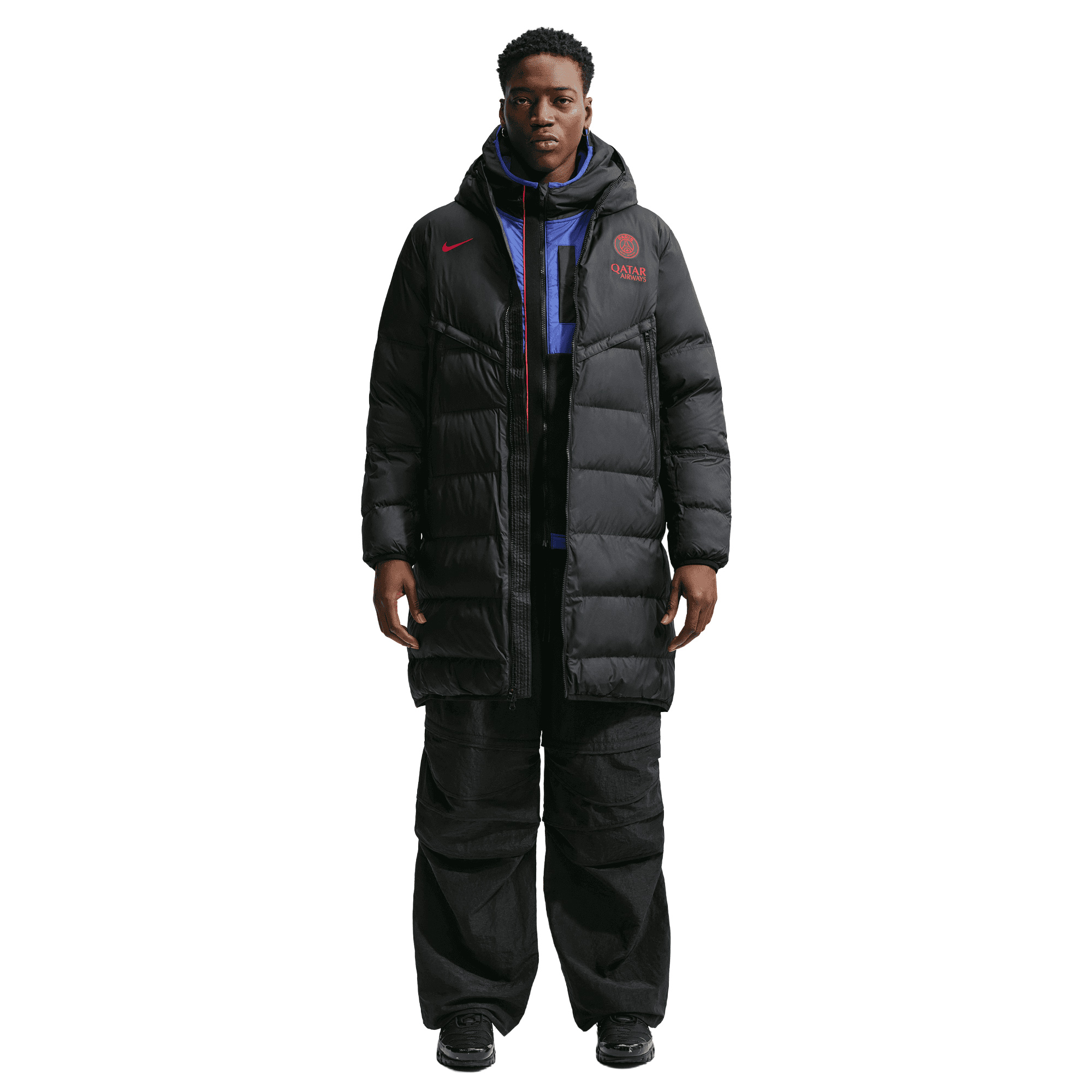 PSG Nike Coaches Parka Jacket - Black, , rebel_hi-res