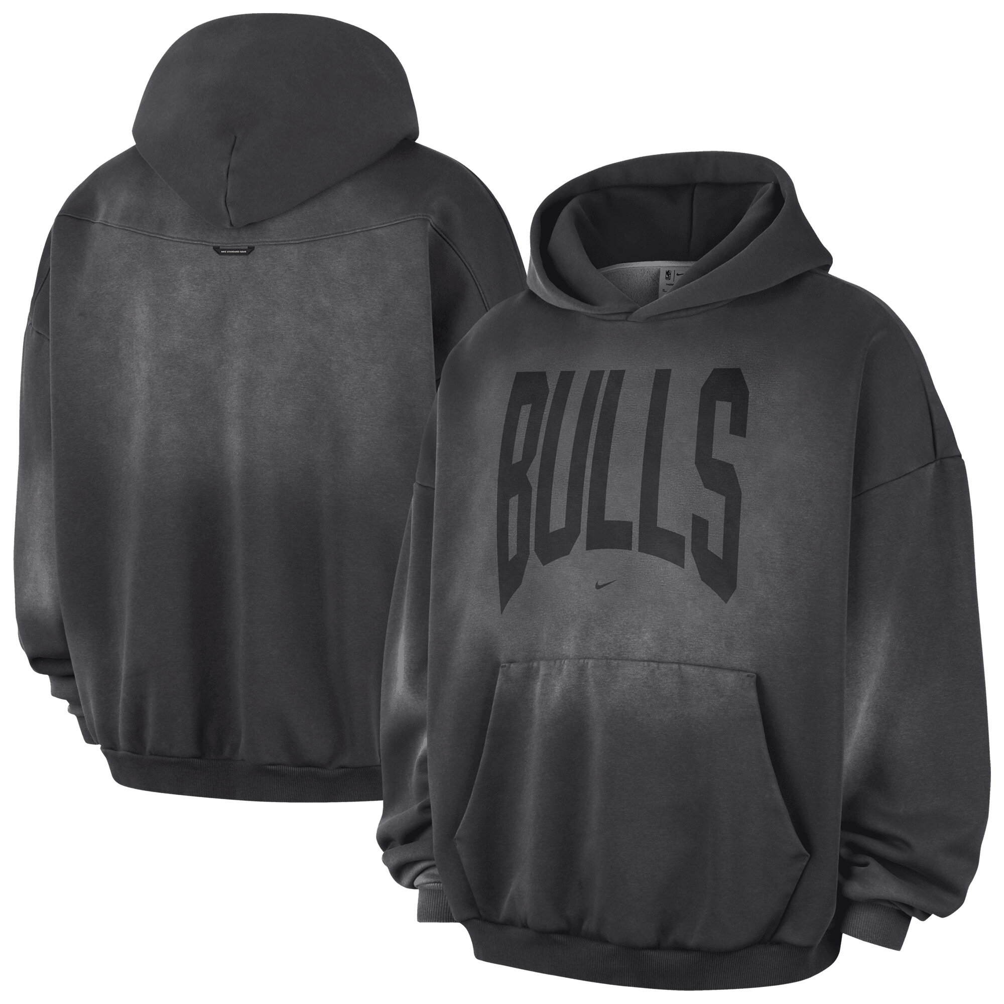 Chicago Bulls Nike 2026 Standard Issue Travel Washed Fleece Pullover Hoodie - Mens, , rebel_hi-res