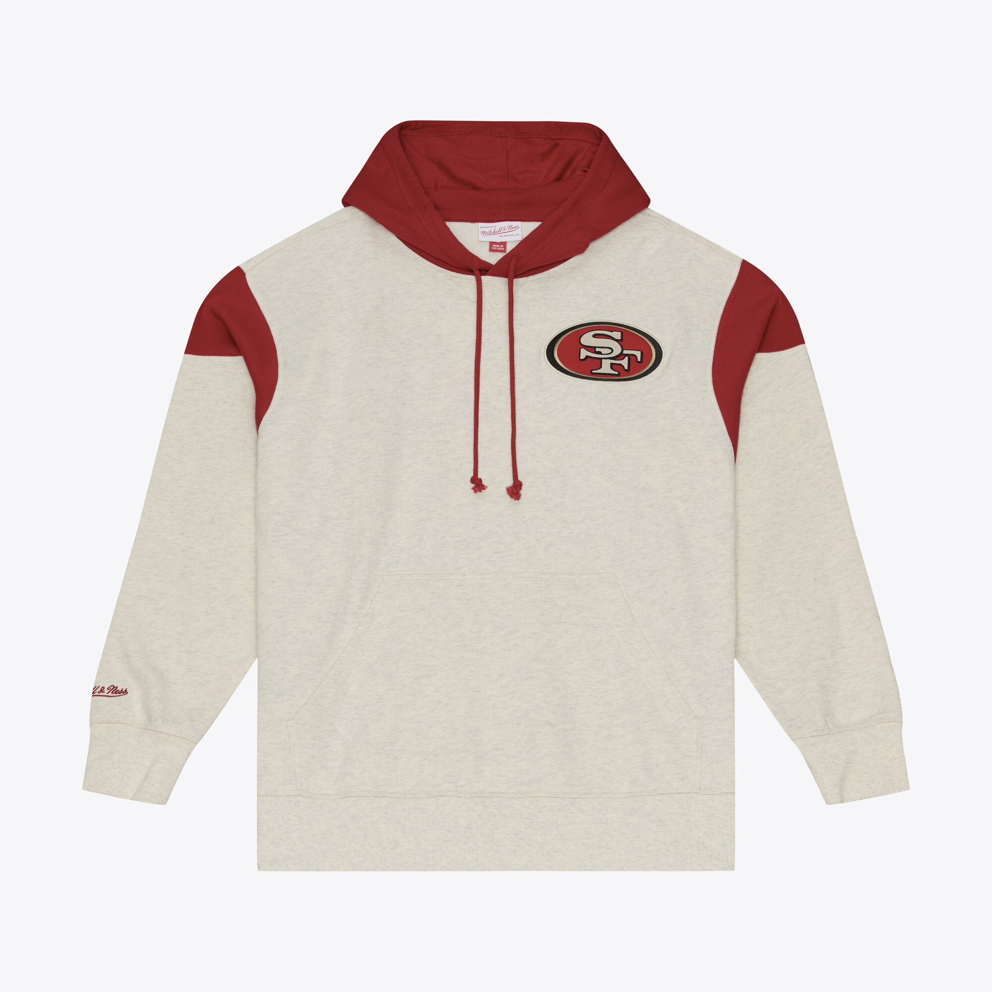 San Francisco 49ers NFL Mitchell & Ness Vintage Retro Roots Hoodie - Mens, , rebel_hi-res