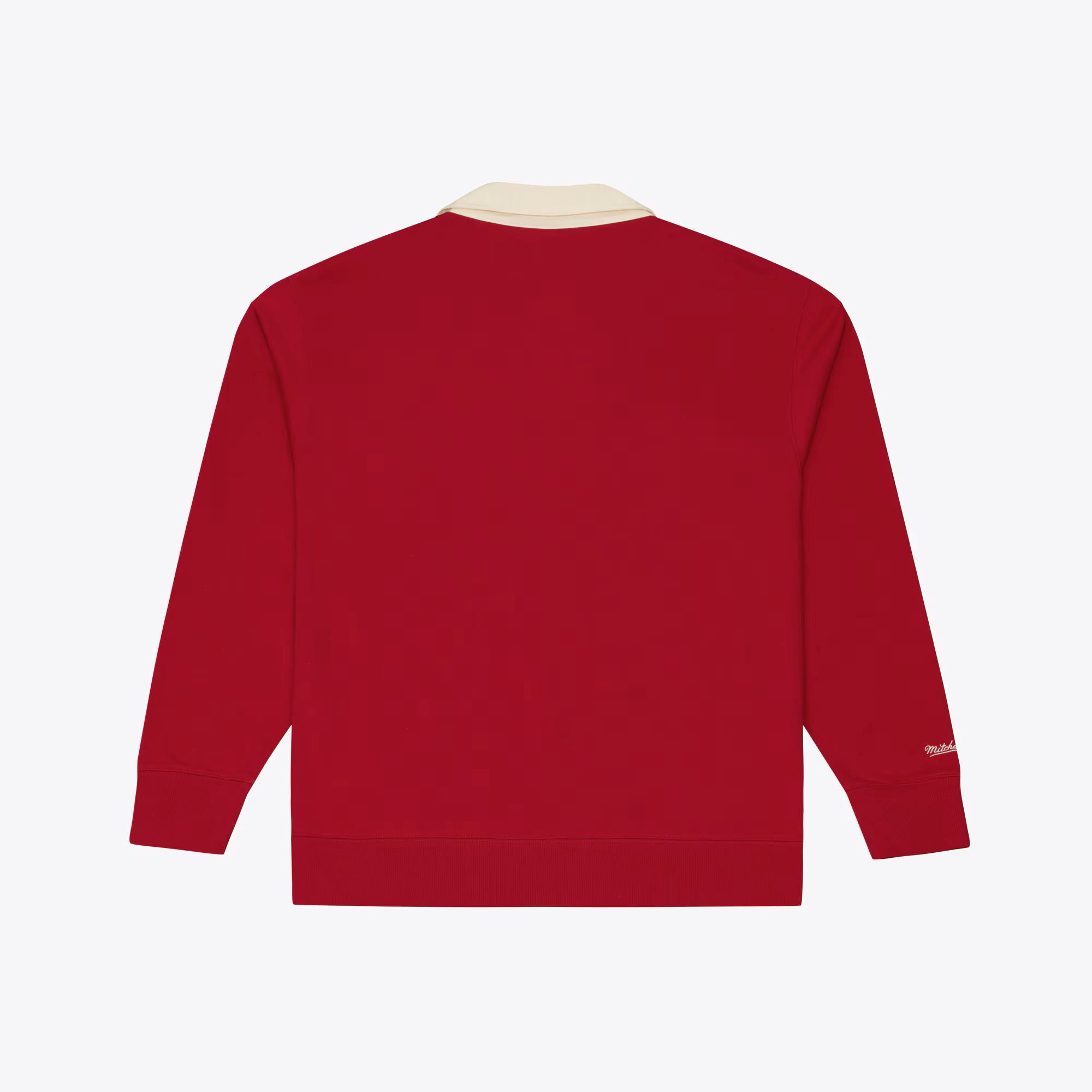 San Francisco 49ers NFL Mitchell & Ness Retro Roots Rugby Top - Mens, , rebel_hi-res