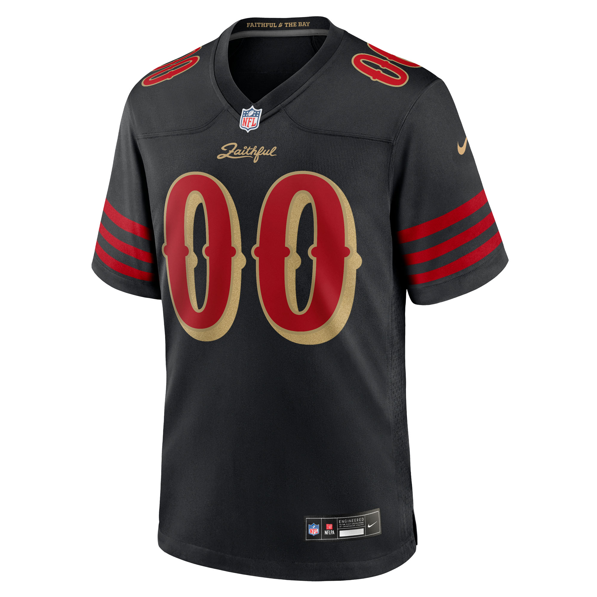 San Francisco 49ers 2025 Nike Game Rivalries  Jersey - Black - Custom - Mens, , rebel_hi-res