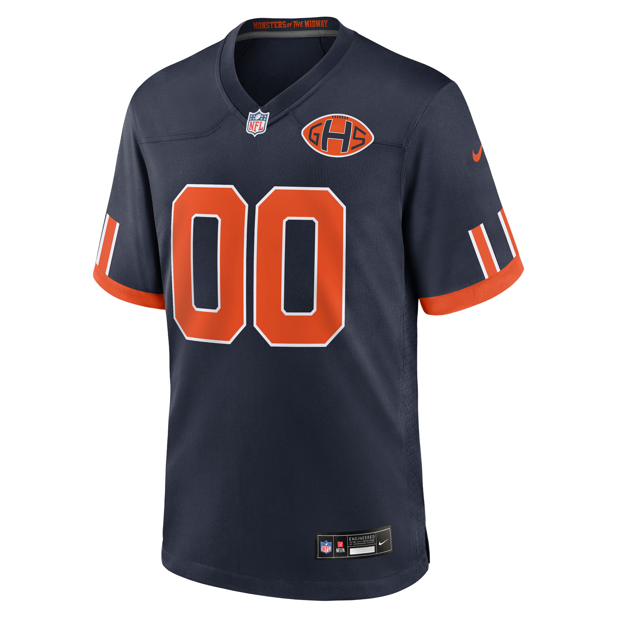 Chicago Bears Nike Rivalries Game Jersey - Navy - Custom - Mens, , rebel_hi-res