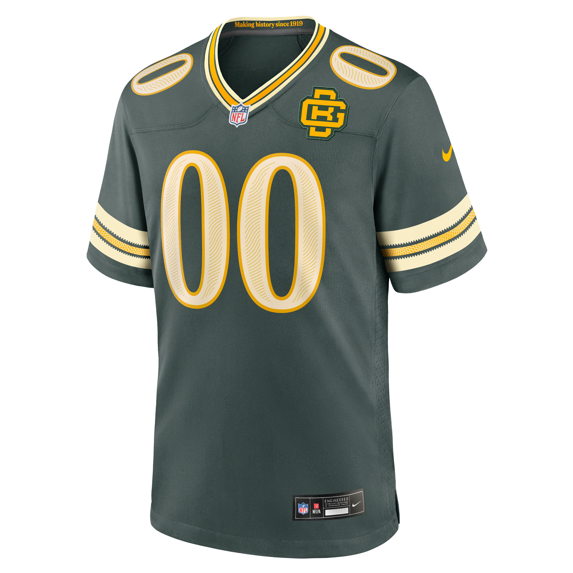 Green Bay Packers Nike Rivalries Game Jersey - Green - Custom - Mens, , rebel_hi-res