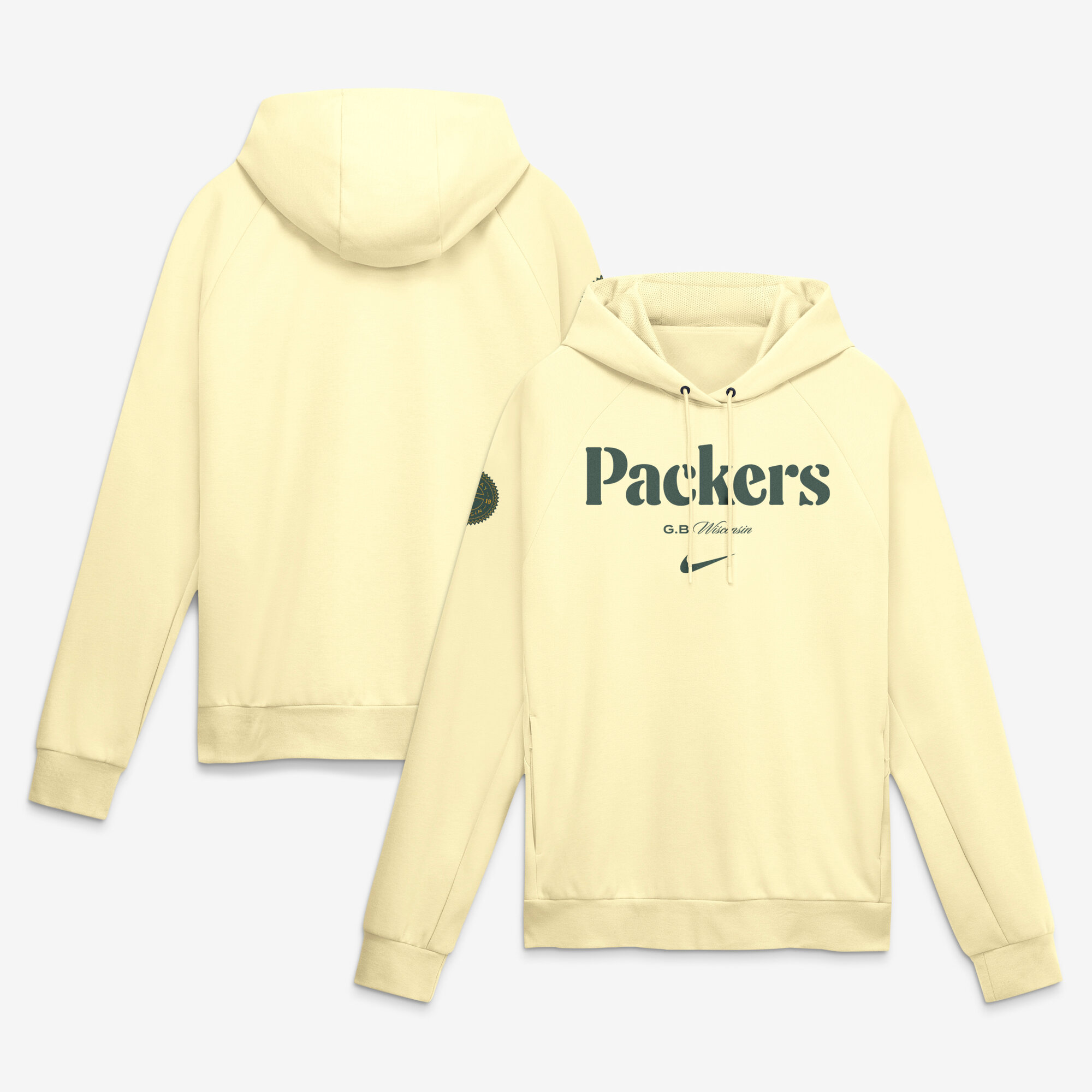 Green Bay Packers Nike Rivalries Dri-FIT Primary Pullover Hoodie - Mens, , rebel_hi-res