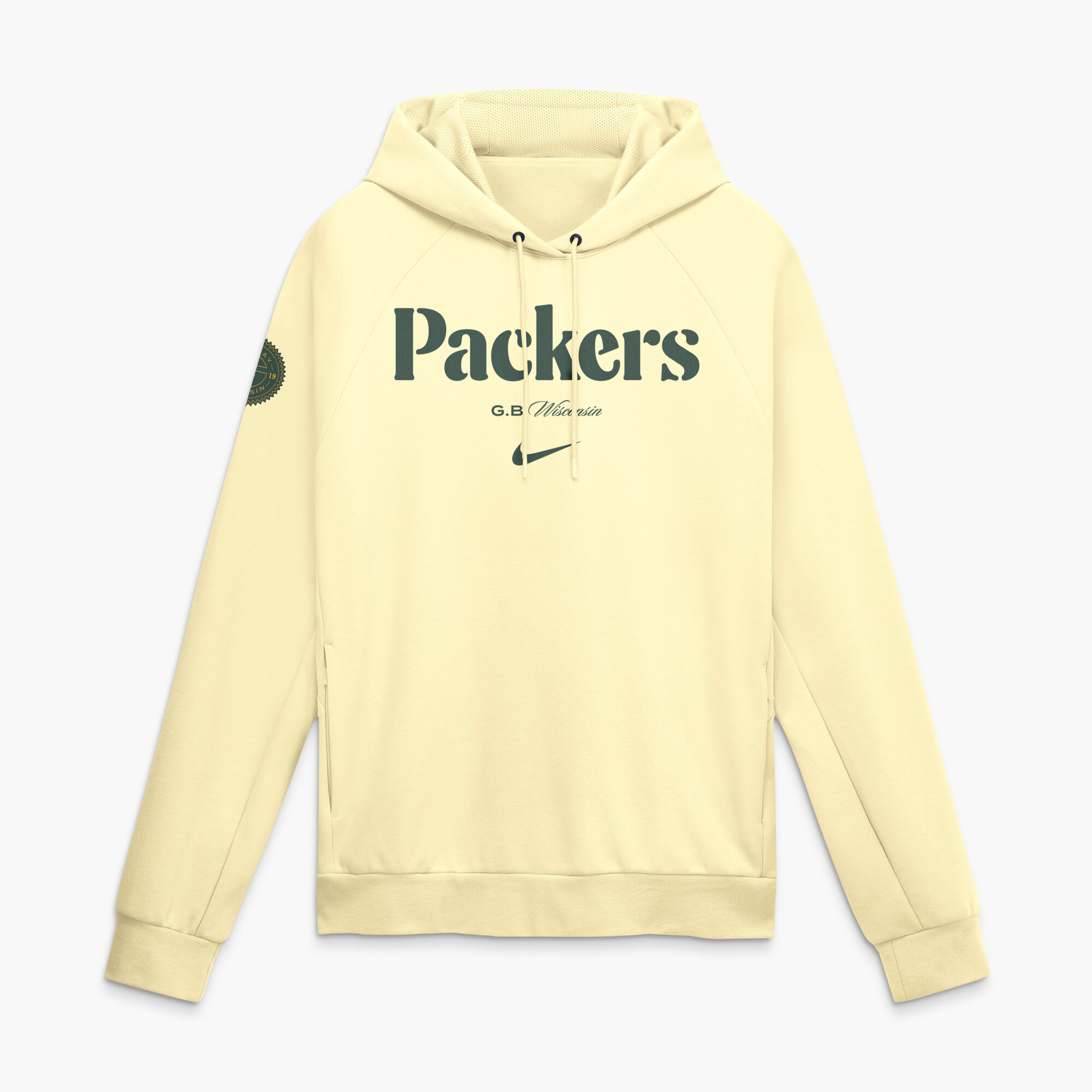 Green Bay Packers Nike Rivalries Dri-FIT Primary Pullover Hoodie - Mens, , rebel_hi-res