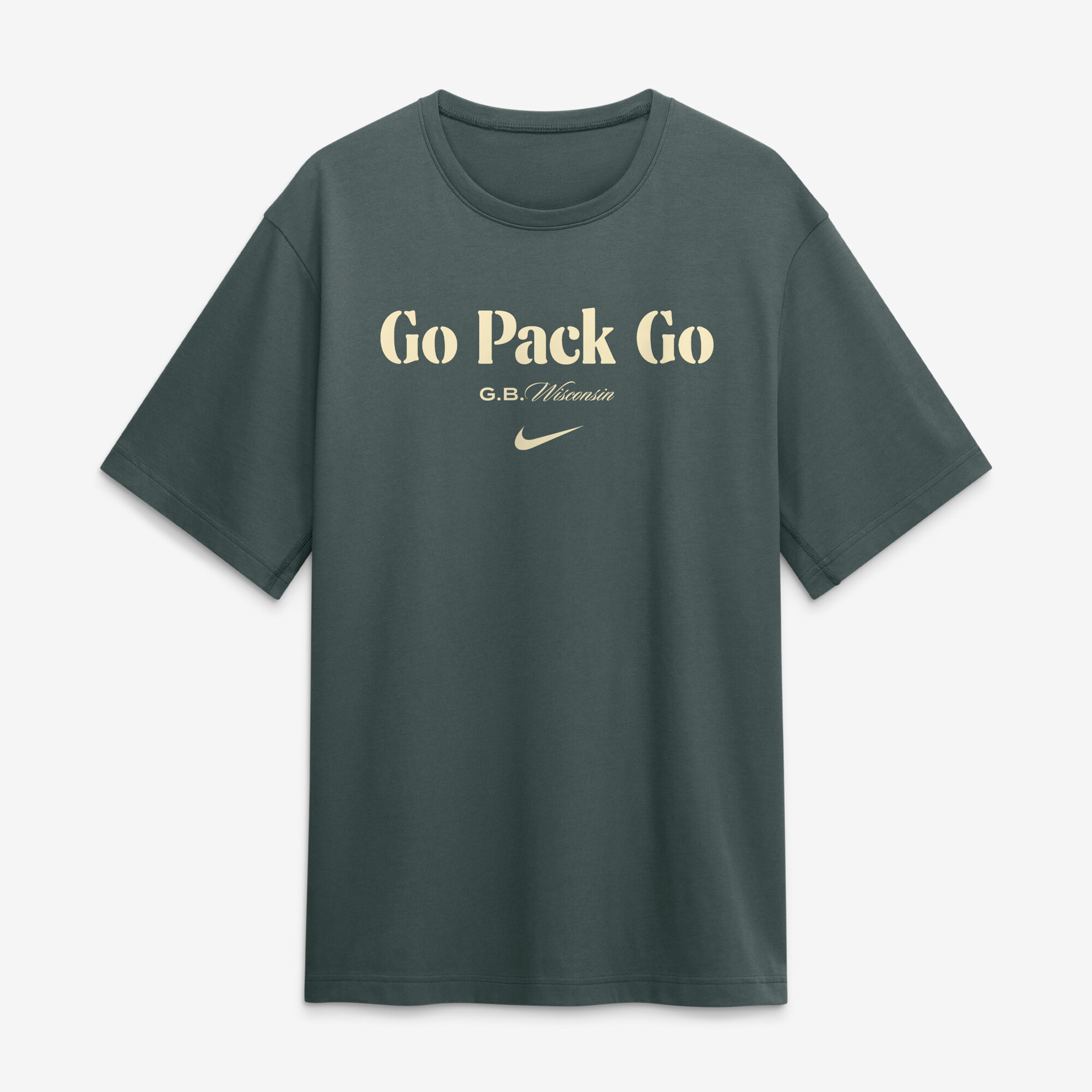 Green Bay Packers Nike Rivalries Dri-FIT Primary Short Sleeve Top - Mens, , rebel_hi-res