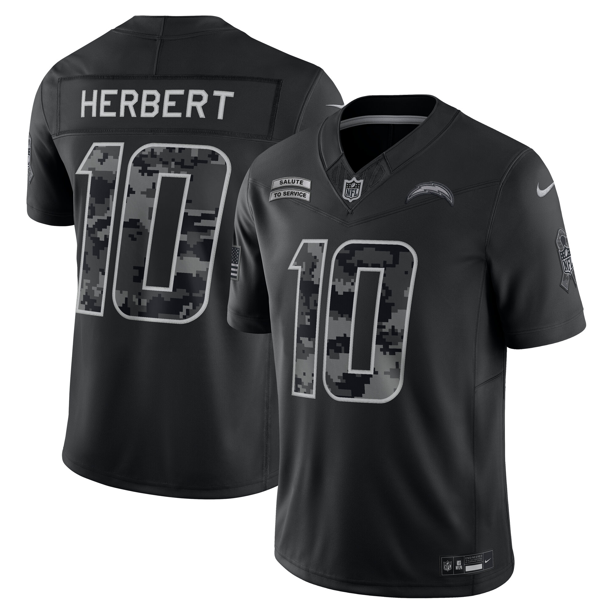 Los Angeles Chargers Nike 2026 Salute to Service Jersey - Justin Herbert - Mens, , rebel_hi-res