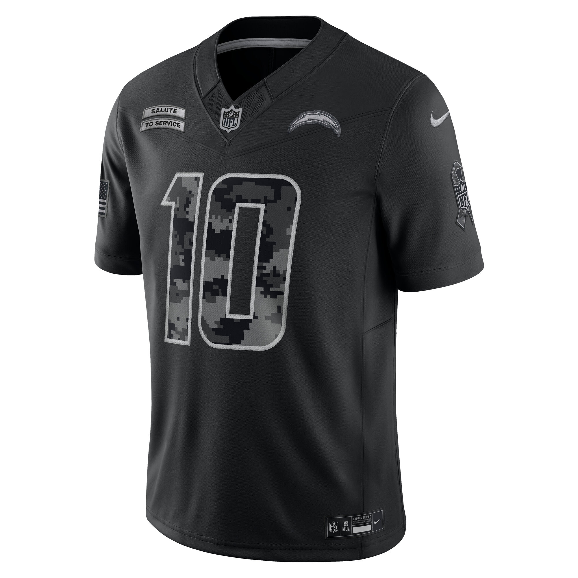 Los Angeles Chargers Nike 2026 Salute to Service Jersey - Justin Herbert - Mens, , rebel_hi-res