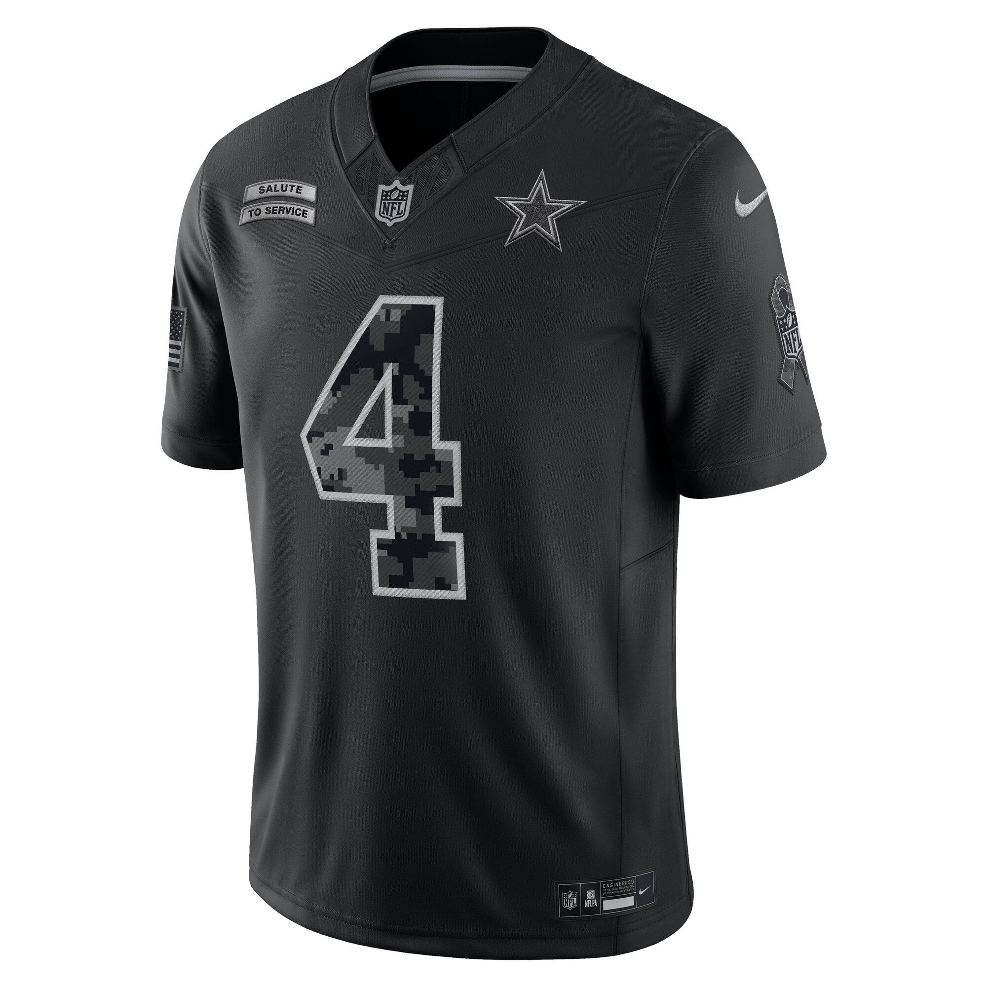 Dallas Cowboys Nike 2026 Salute to Service Jersey - Dak Prescott - Mens, , rebel_hi-res
