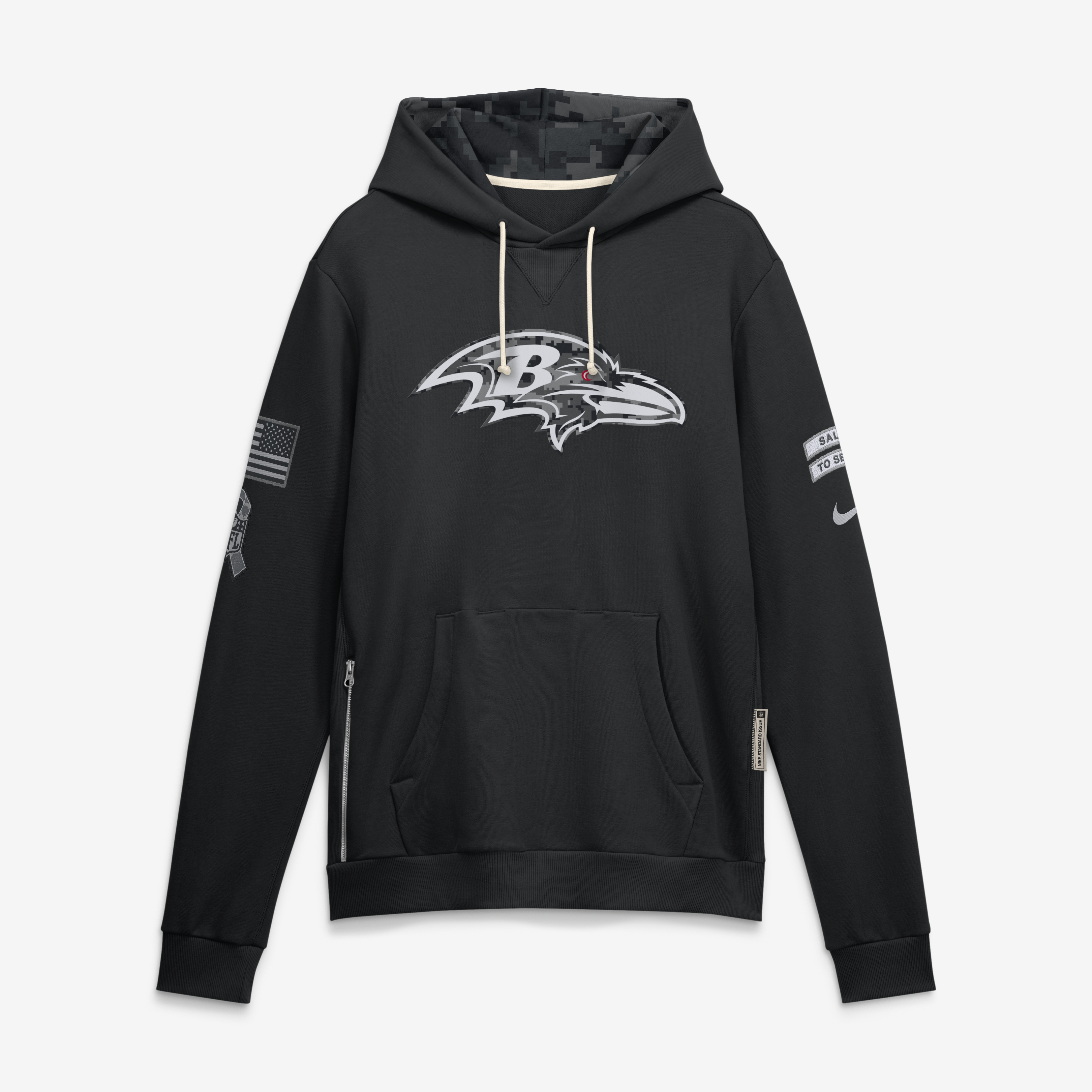 Baltimore Ravens Nike Salute To Service Dri-FIT Hoodie - Mens, , rebel_hi-res