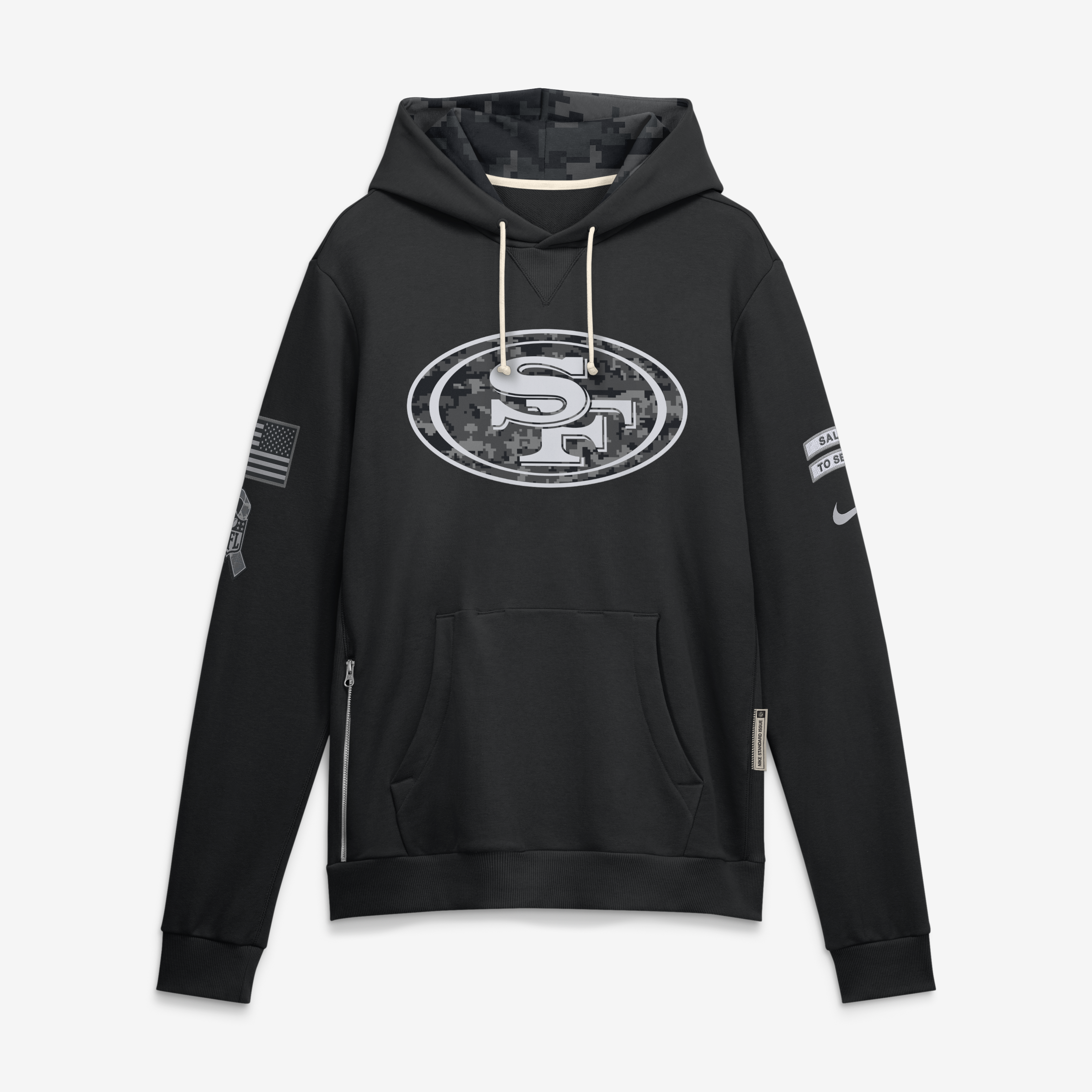 San Francisco 49ers Nike Salute To Service Dri-FIT Hoodie - Mens, , rebel_hi-res