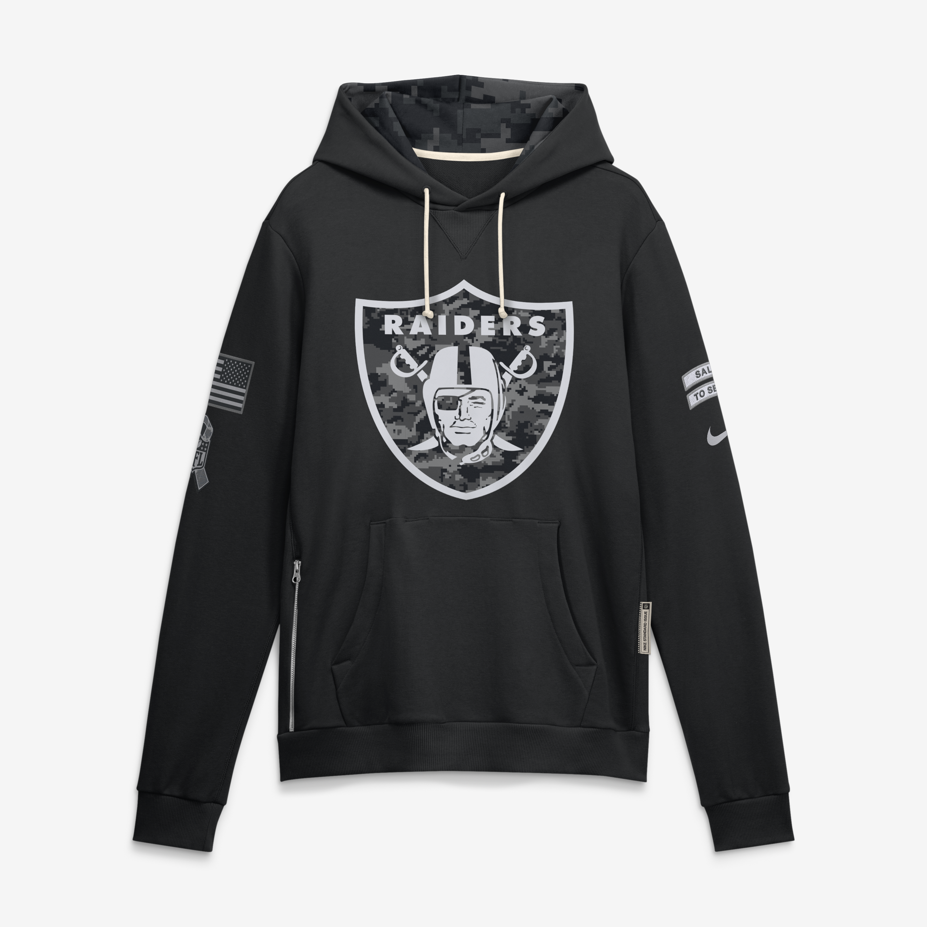 Las Vegas Raiders Nike Salute To Service Dri-FIT Hoodie - Mens, , rebel_hi-res