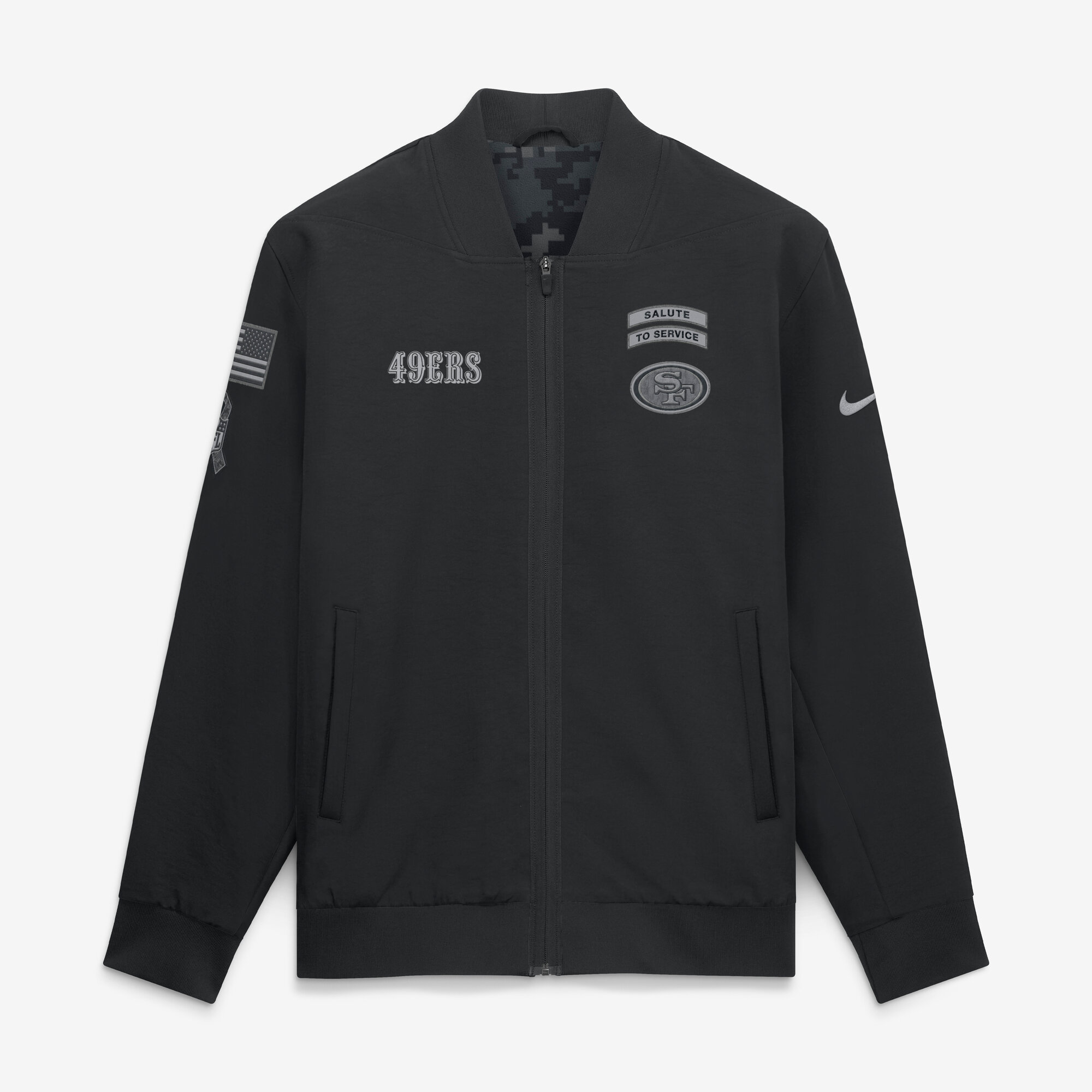 San Francisco 49ers Nike Salute To Service Bomber Jacket - Mens, , rebel_hi-res