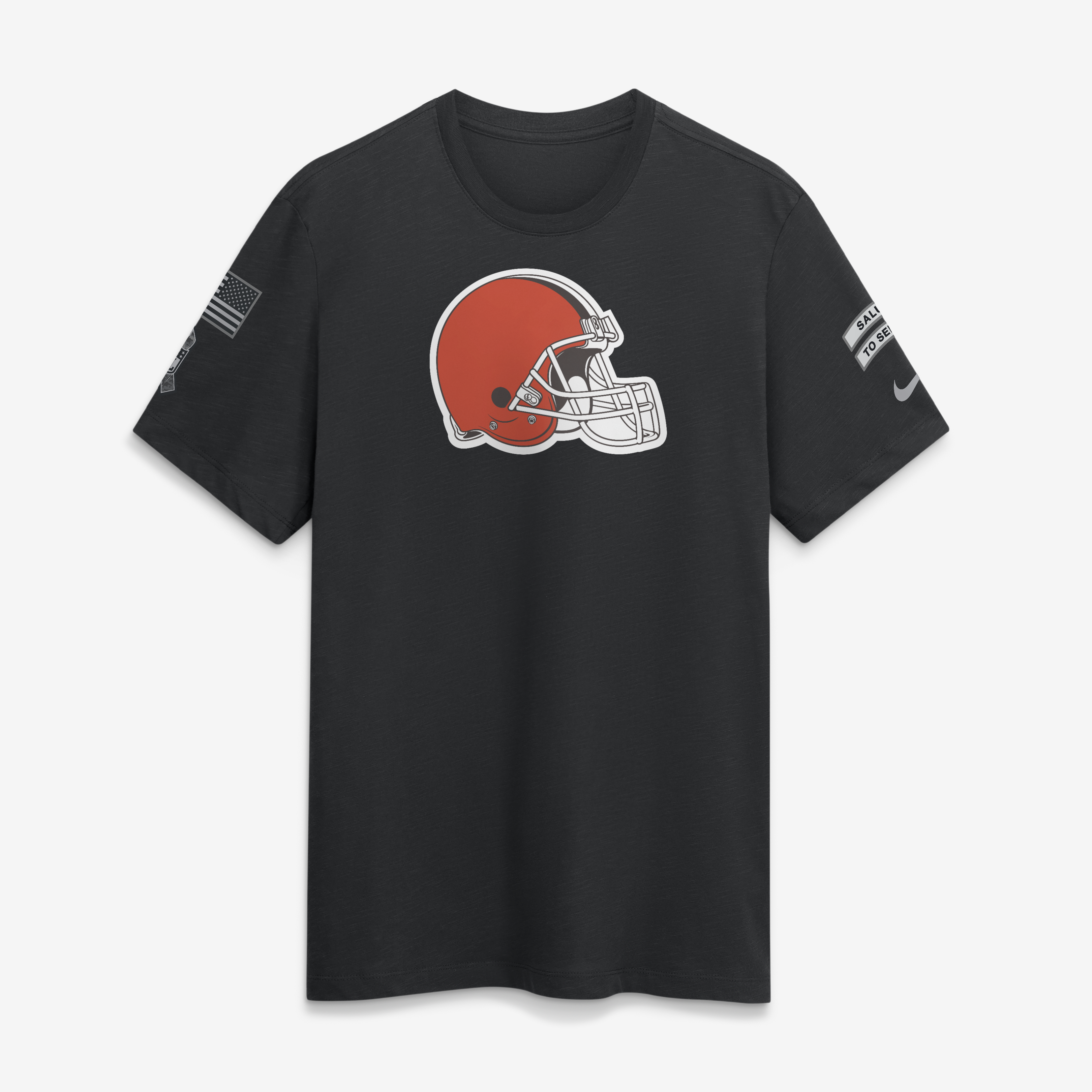 Cleveland Browns Nike Salute To Service Short Sleeve Slub Crew T-Shirt - Mens, , rebel_hi-res