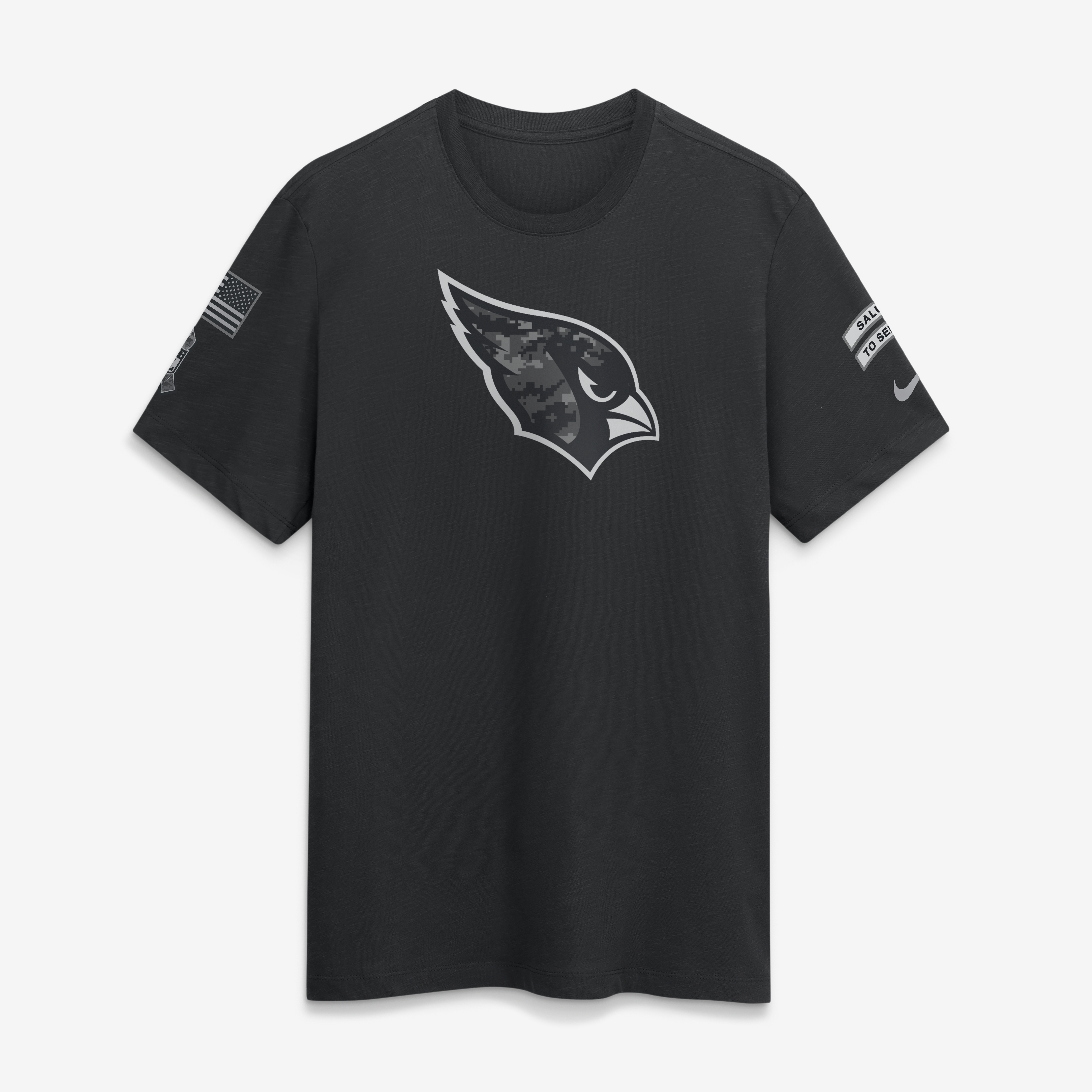 Arizona Cardinals Nike Salute To Service Short Sleeve Slub Crew T-Shirt - Mens, , rebel_hi-res