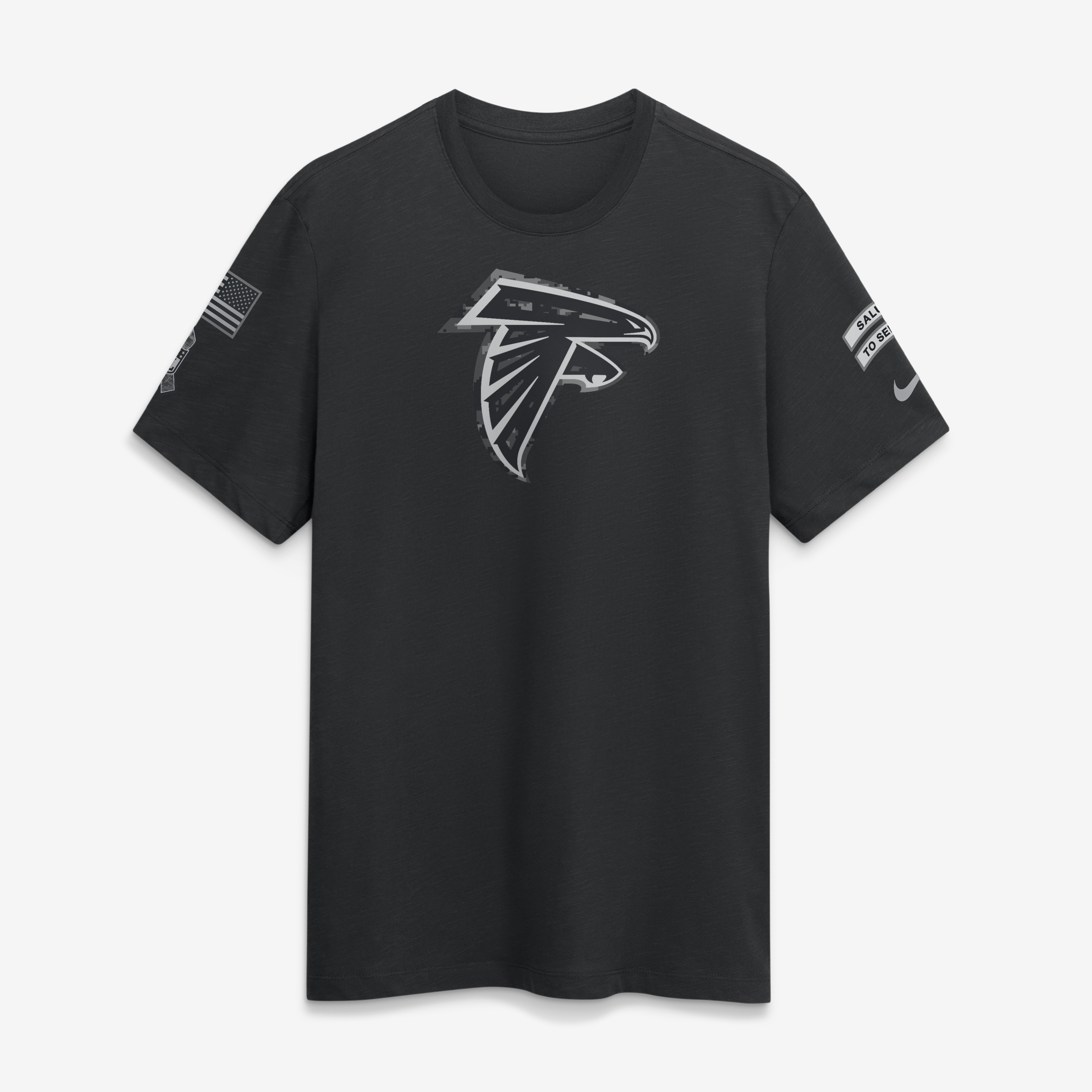 Atlanta Falcons Nike Salute To Service Short Sleeve Slub Crew T-Shirt - Mens, , rebel_hi-res