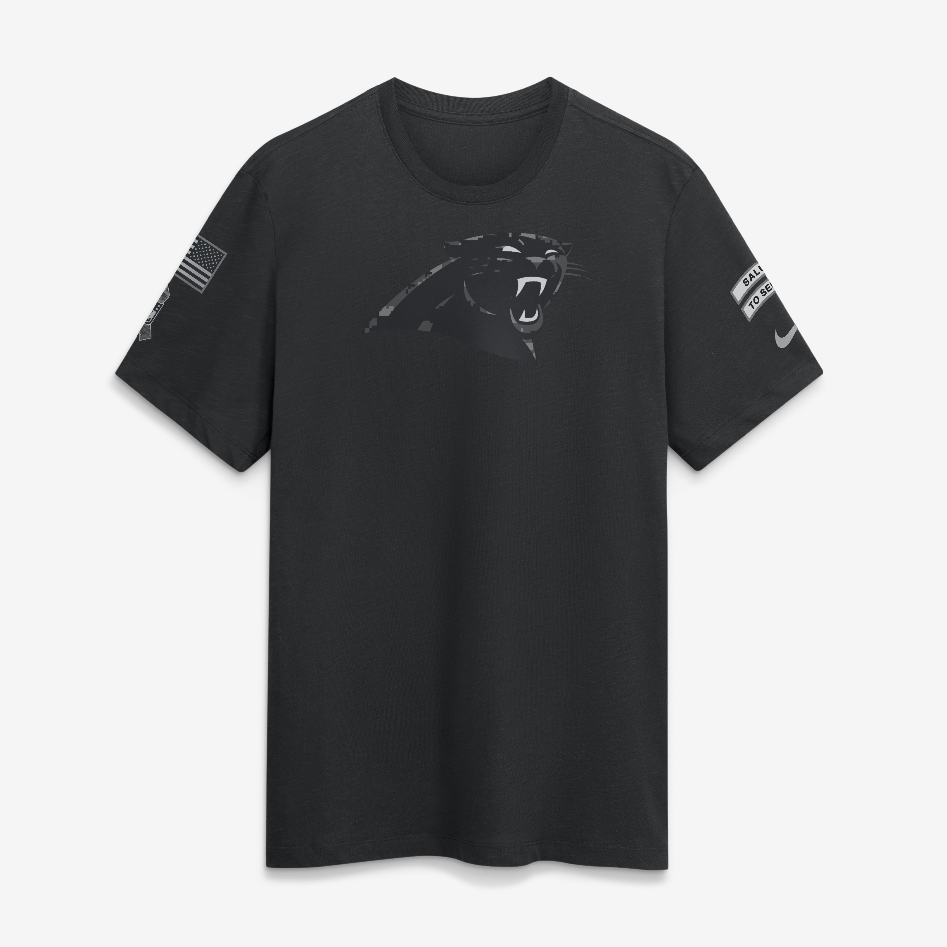 Carolina Panthers Nike Salute To Service Short Sleeve Slub Crew T-Shirt - Mens, , rebel_hi-res
