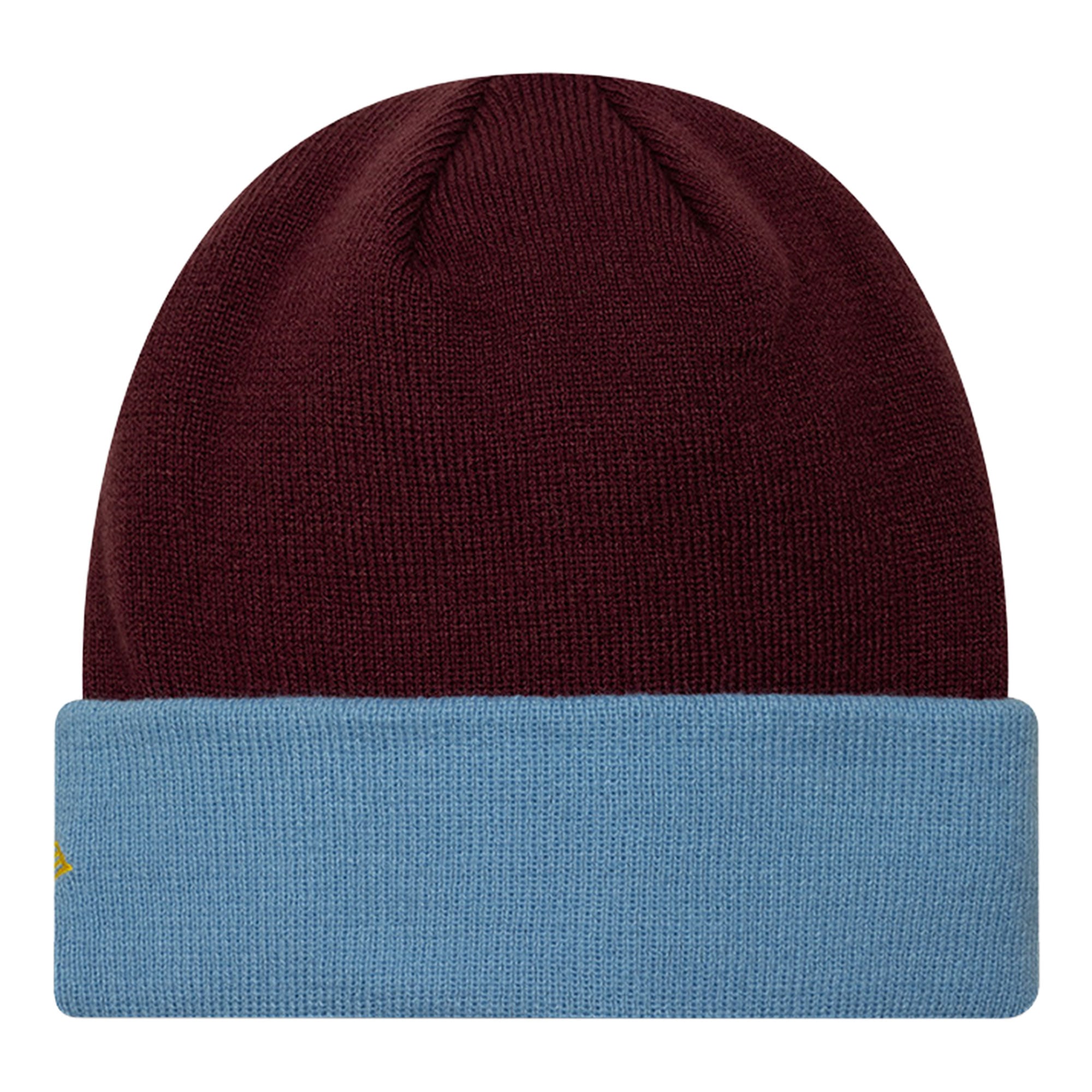Aston Villa New Era Team Cuff Knit Beanie - Claret/Blue - Unisex, , rebel_hi-res