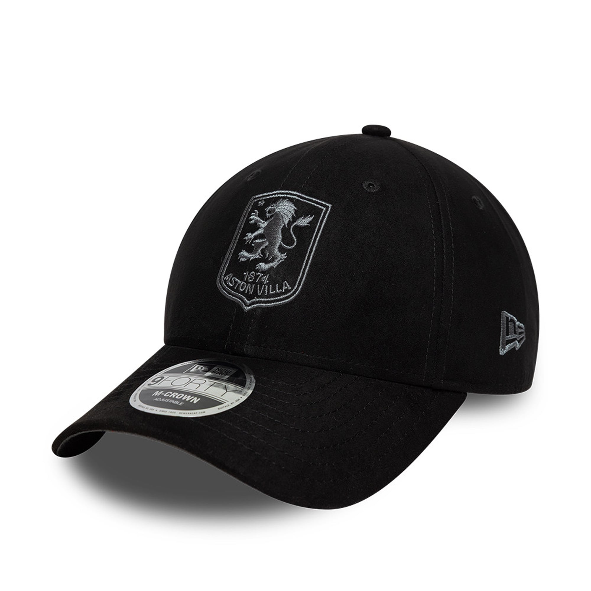 Aston Villa New Era Faux Suede 9FORTY - Black - Unisex, , rebel_hi-res