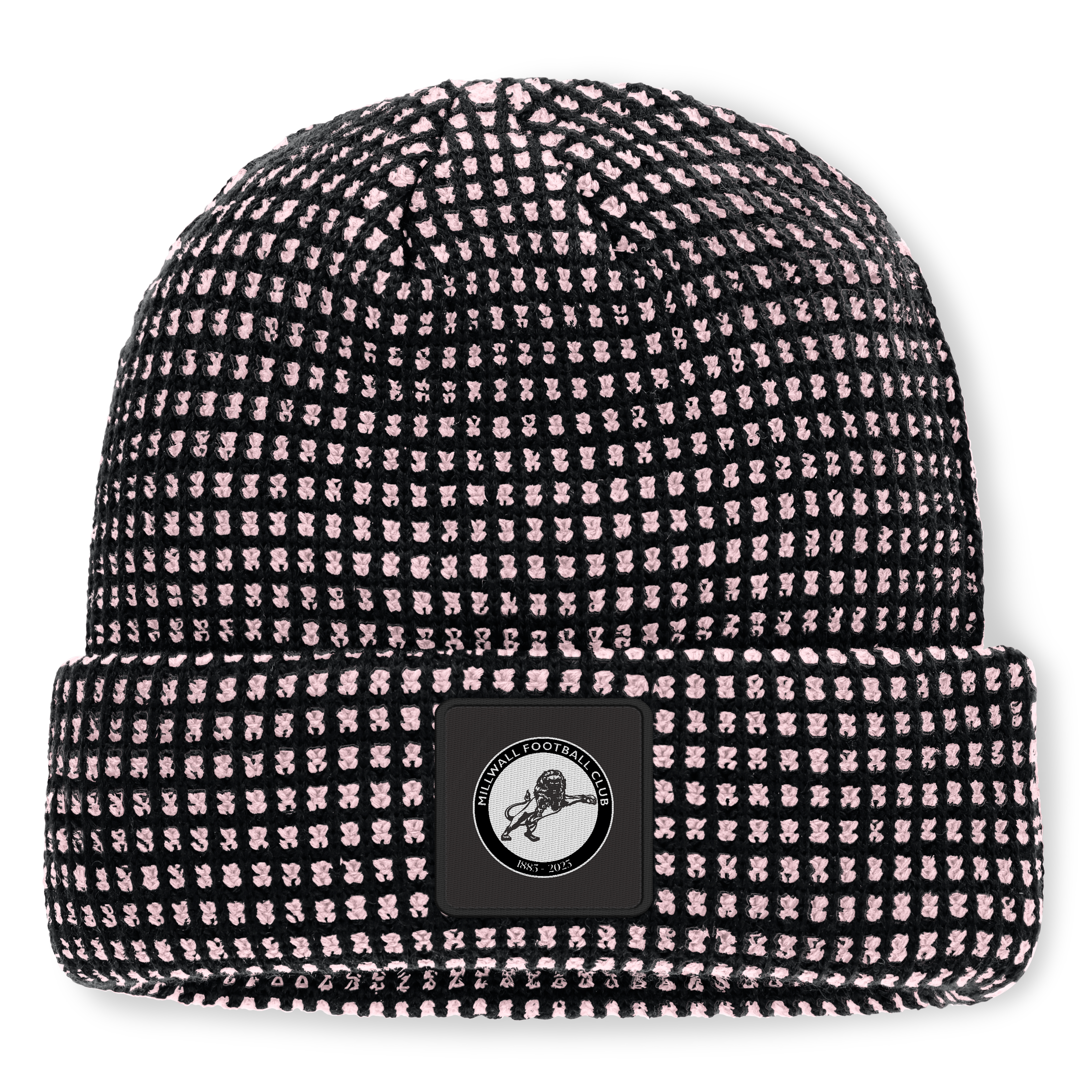 Millwall Scheme Waffle Cuffed Beanie - Pale Lilac, , rebel_hi-res