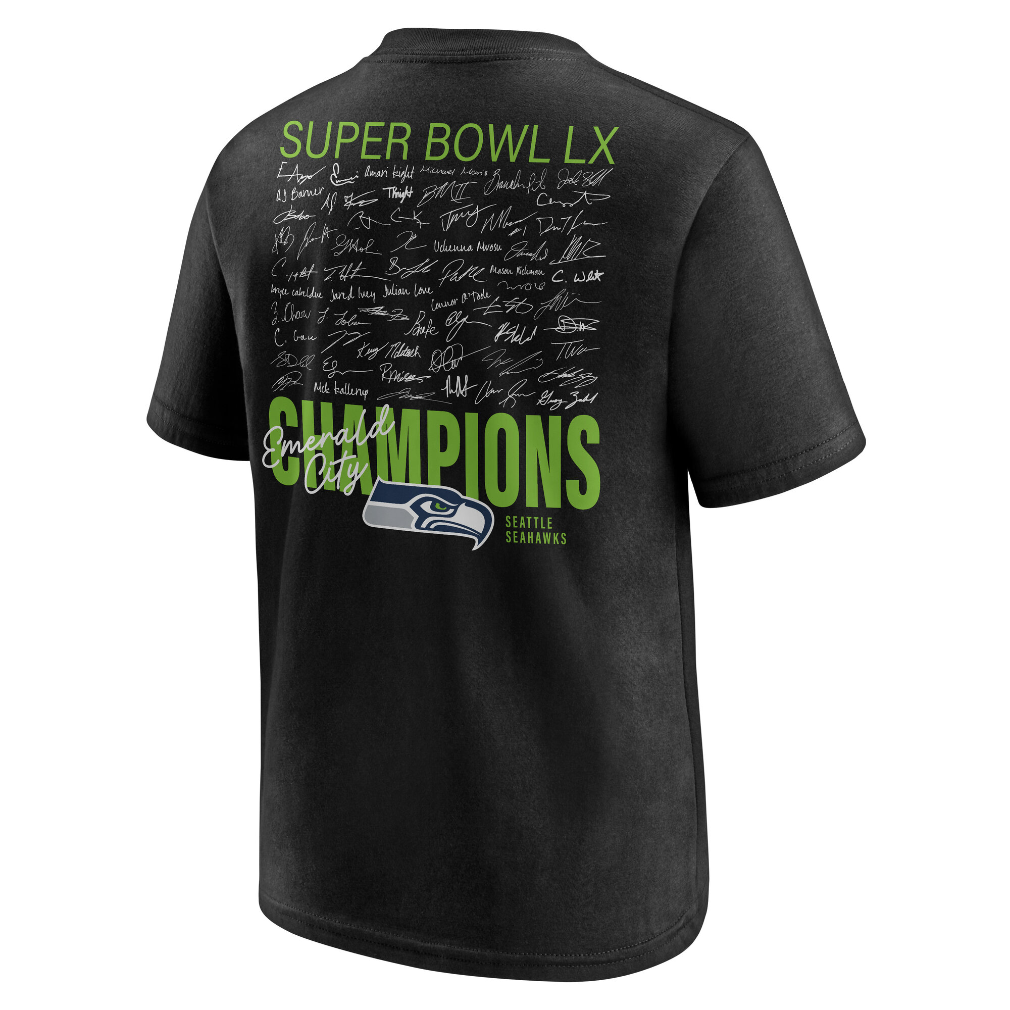 Seattle Seahawks LX Autograph Signing 2025 Super Bowl Champions T-Shirt ...