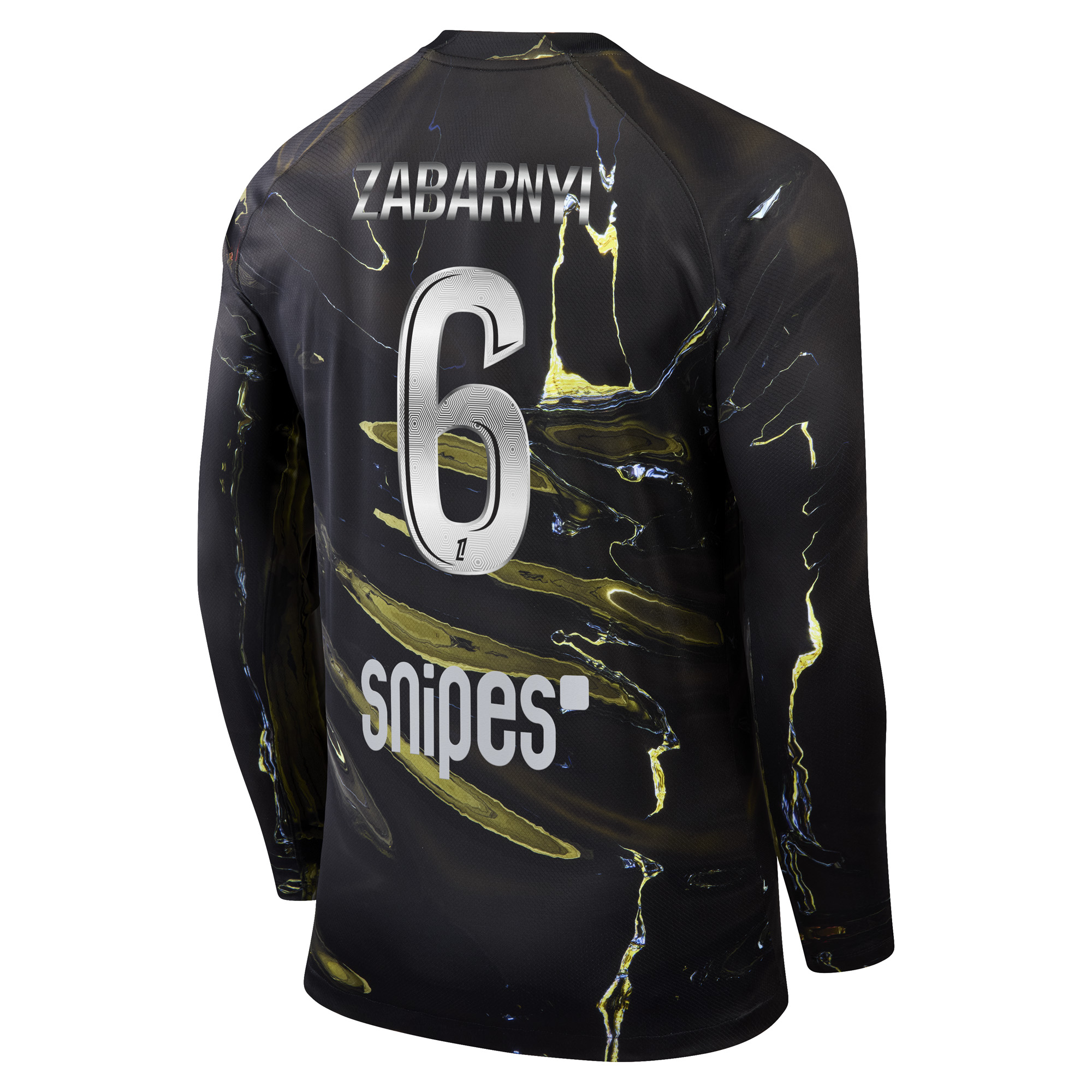 PSG Jordan Night Edition Stadium Long-Sleeved Shirt 2025-26 with Zabarnyi 6 printing, , rebel_hi-res