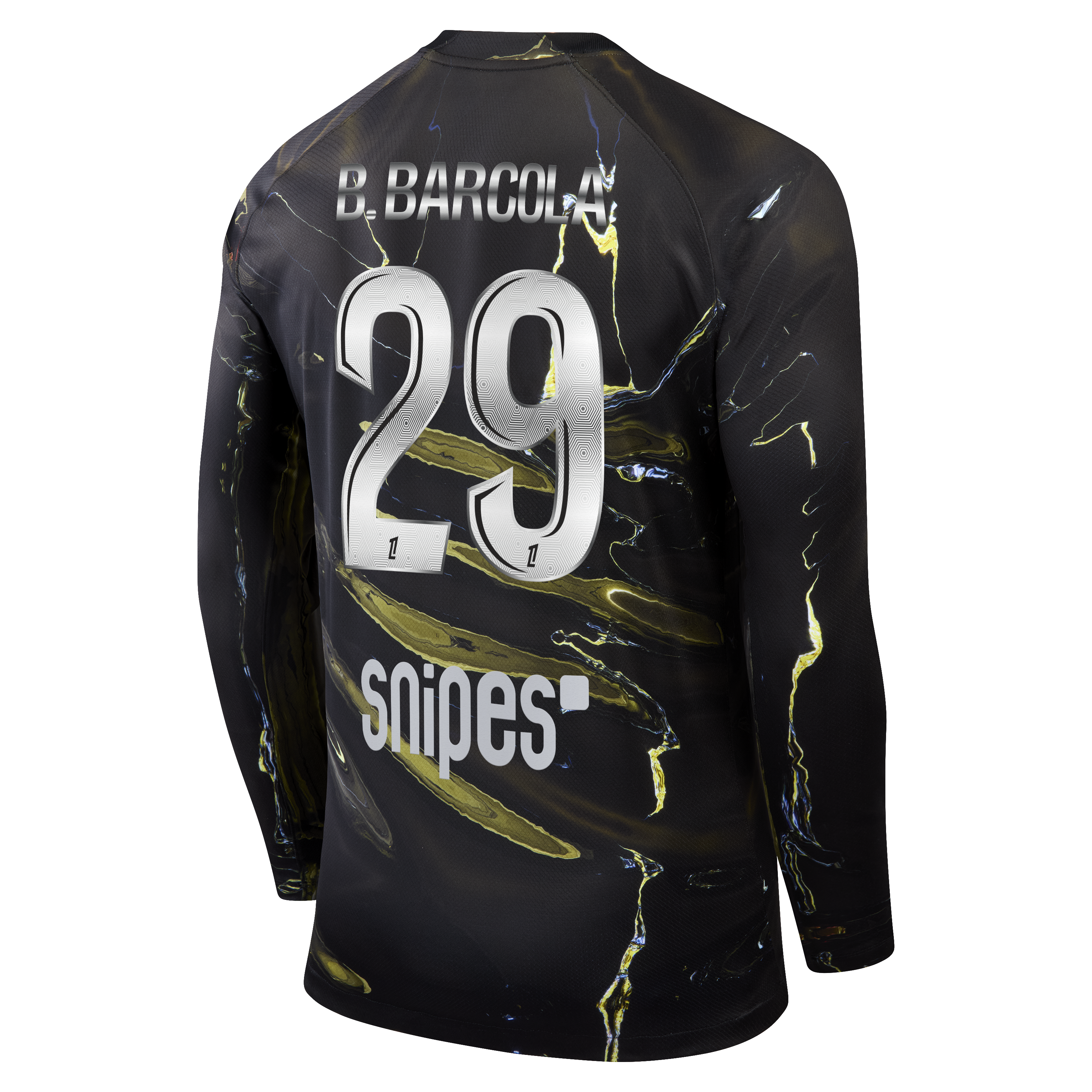 PSG Jordan Night Edition Stadium Long-Sleeved Shirt 2025-26 with B