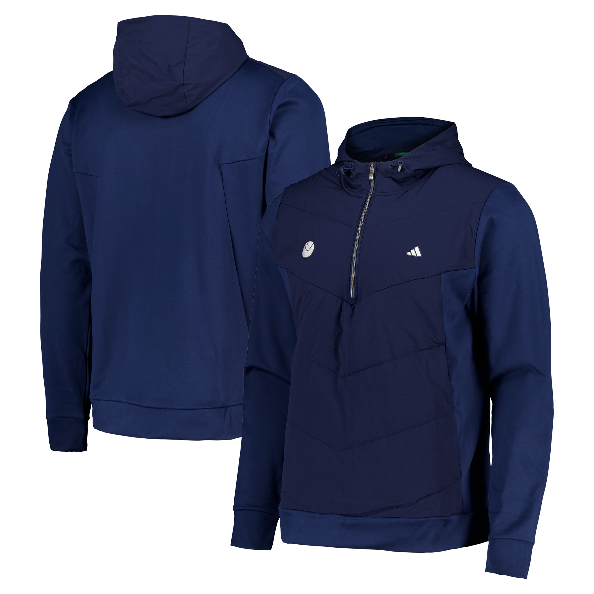 Leeds United adidas Golf Ultimate365 Course Control Quilted Anorak - Navy, , rebel_hi-res