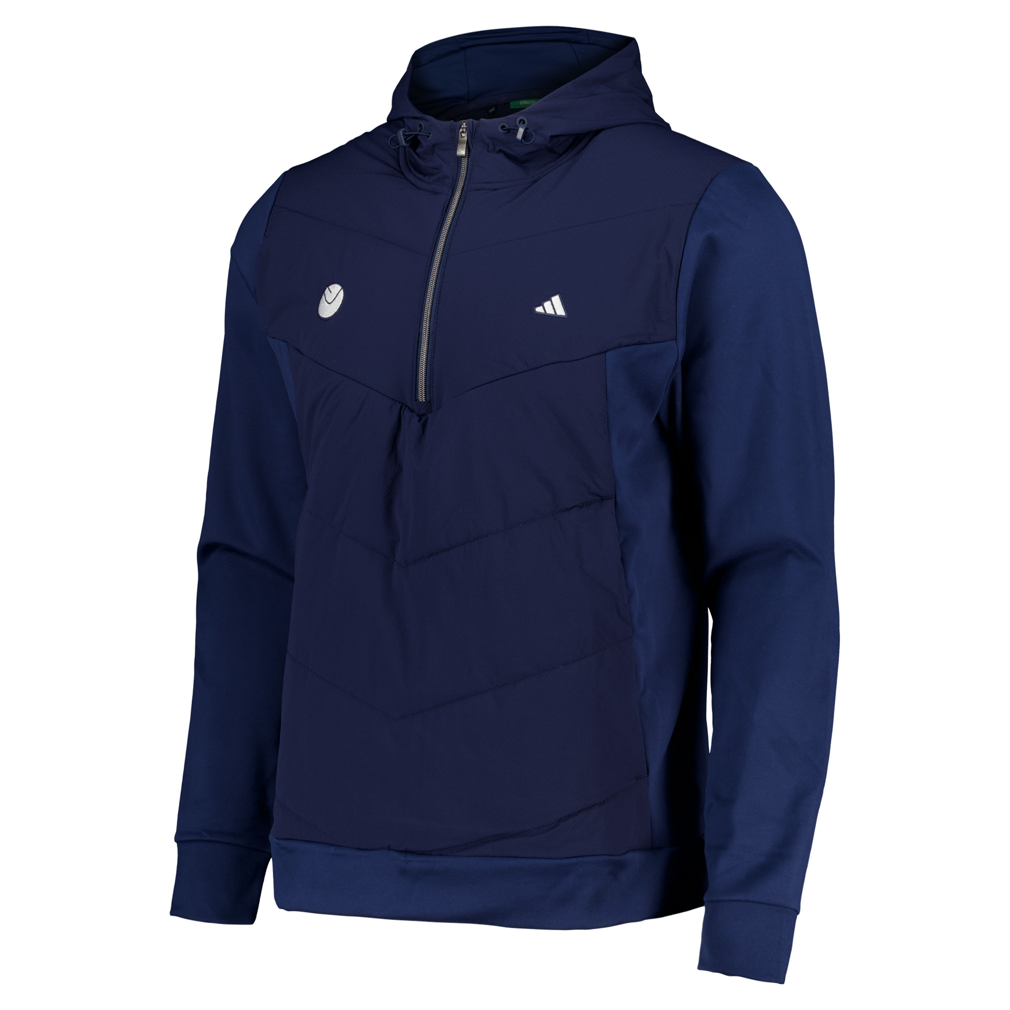 Leeds United adidas Golf Ultimate365 Course Control Quilted Anorak - Navy, , rebel_hi-res