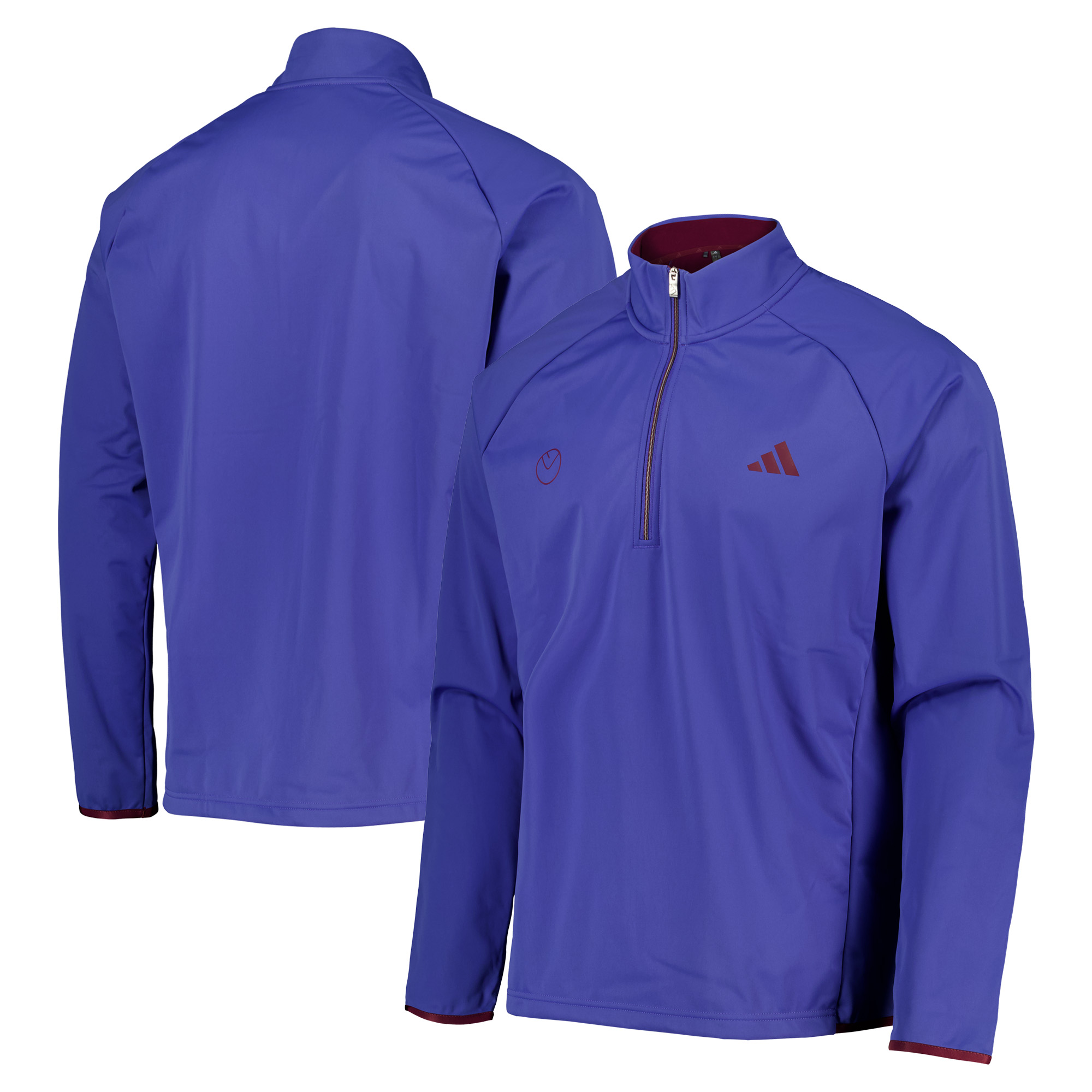 Leeds United adidas Golf Ultimate365 DWR Windproof Quarter-Zip - Blue, , rebel_hi-res