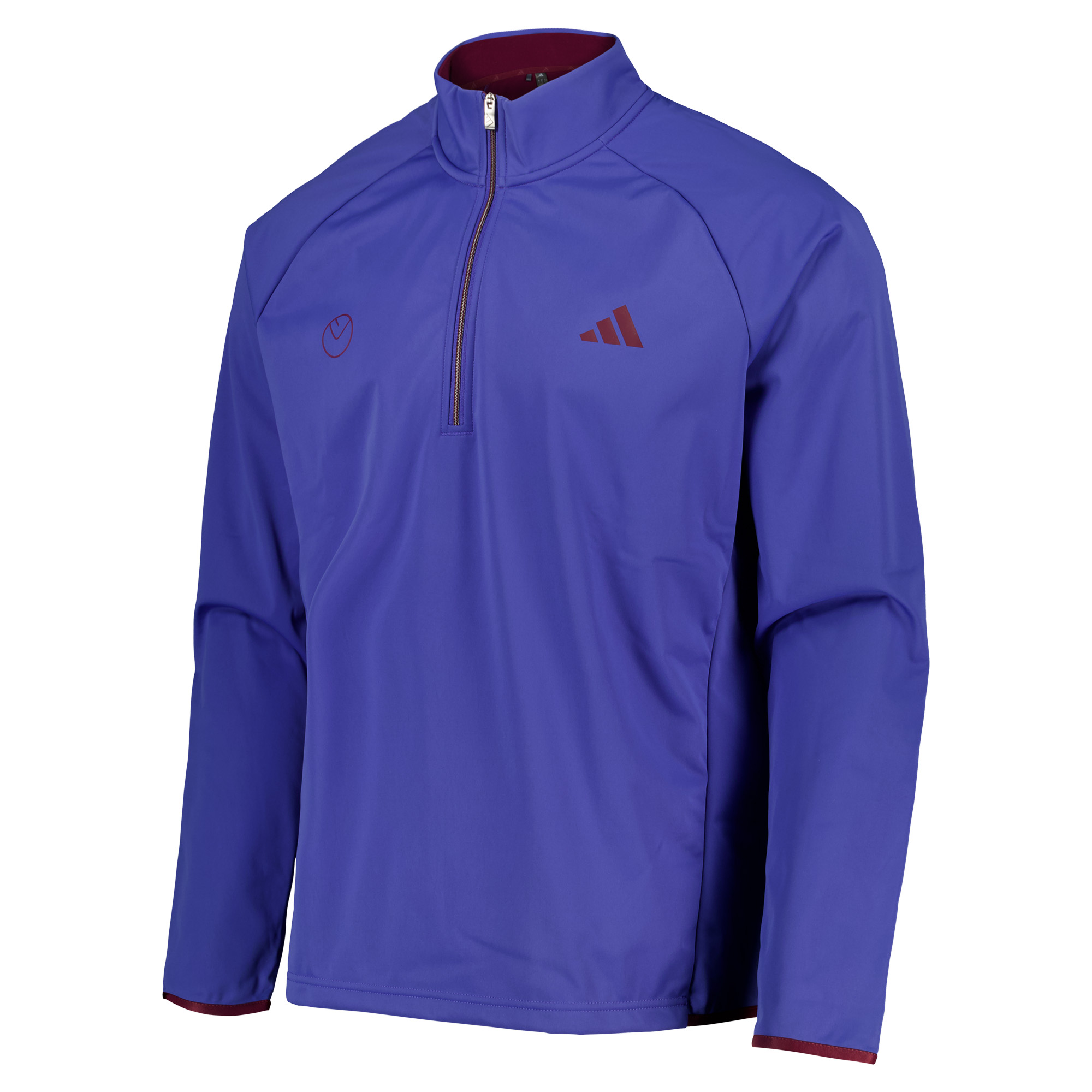 Leeds United adidas Golf Ultimate365 DWR Windproof Quarter-Zip - Blue, , rebel_hi-res