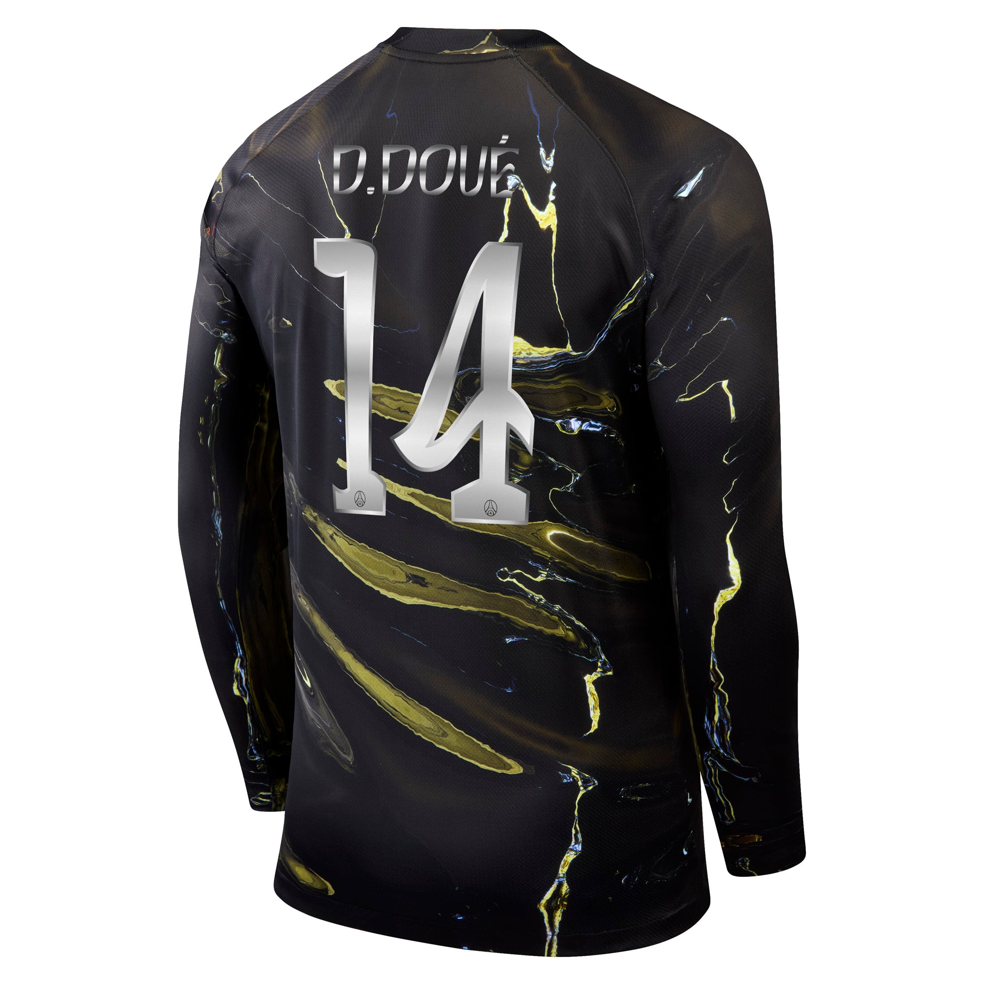 PSG Jordan Night Edition Stadium Long-Sleeved Shirt 2025-26 with Cup printing D.Dou&eacute; 14, , rebel_hi-res