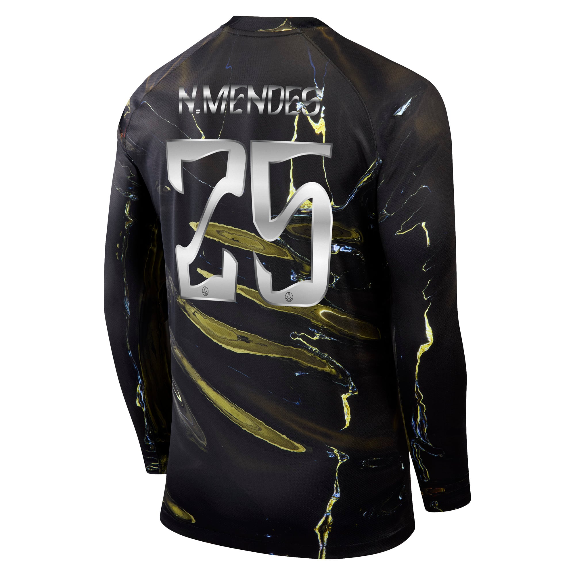 PSG Jordan Night Edition Stadium Long-Sleeved Shirt 2025-26 with Cup printing N.Mendes 25, , rebel_hi-res