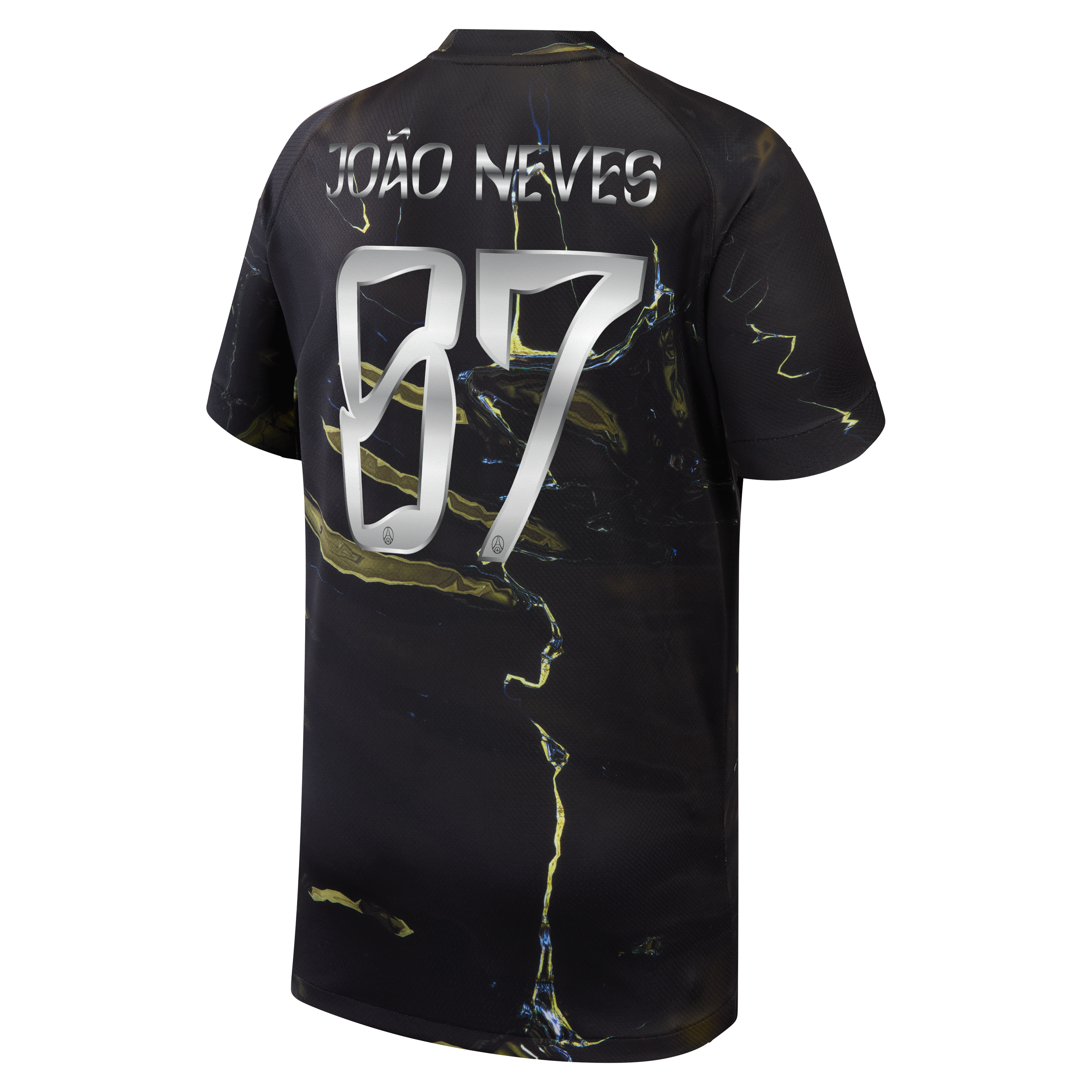 PSG Jordan Night Edition Stadium Shirt 2025-26 - Kids with Cup printing Jo&atilde;o Neves 87, , rebel_hi-res