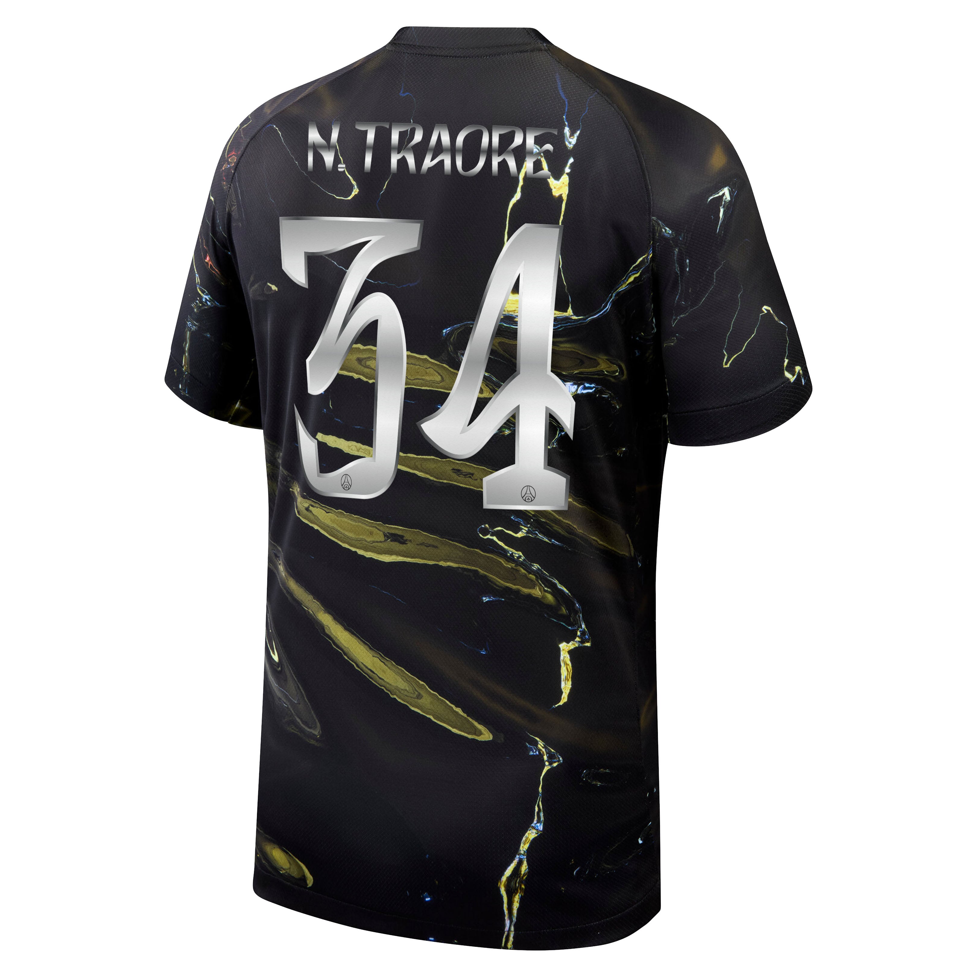 PSG Jordan Night Edition Stadium Shirt 2025-26 with N.Traore 34 printing, , rebel_hi-res
