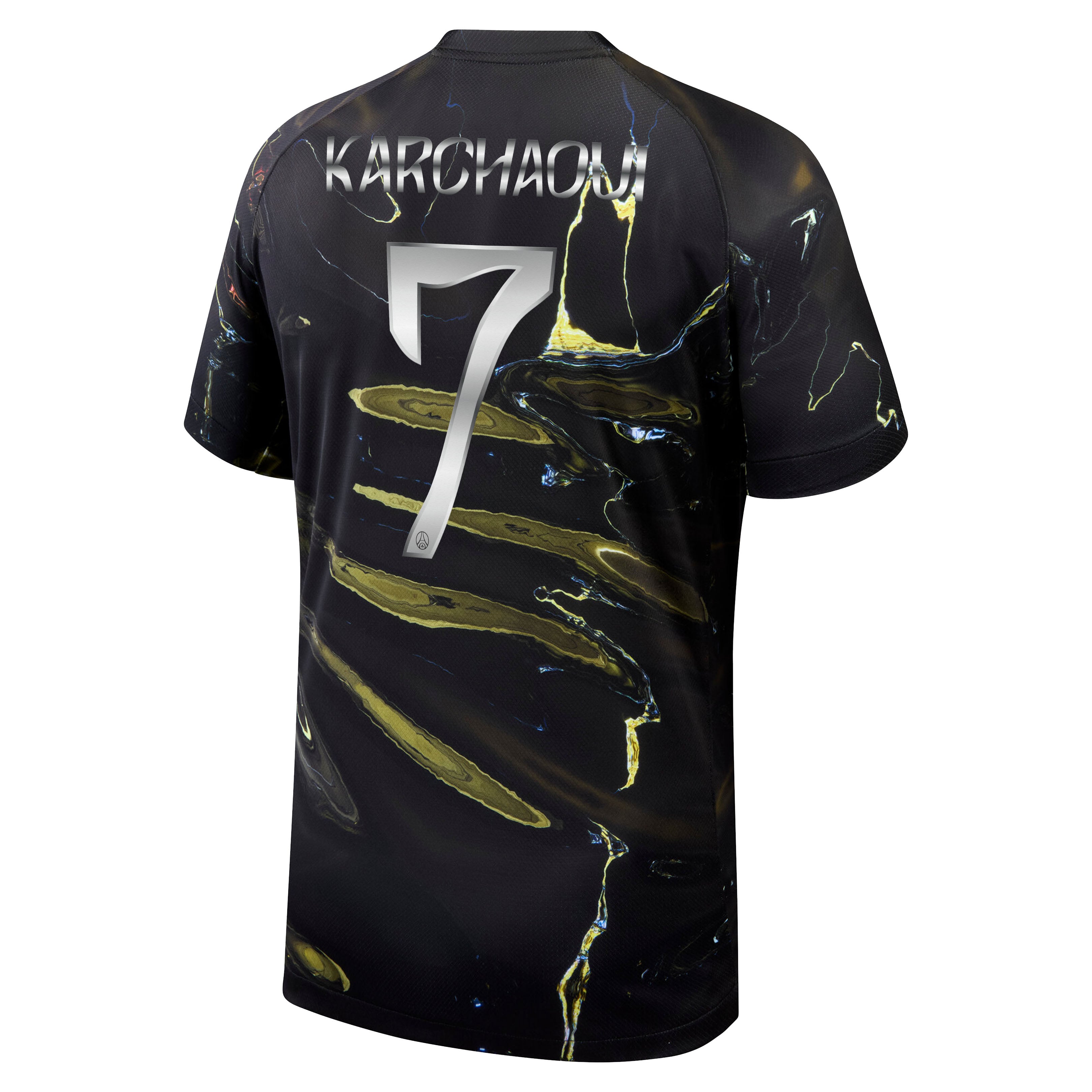 PSG Jordan Night Edition Stadium Shirt 2025-26 with Karchaoui 7 printing, , rebel_hi-res