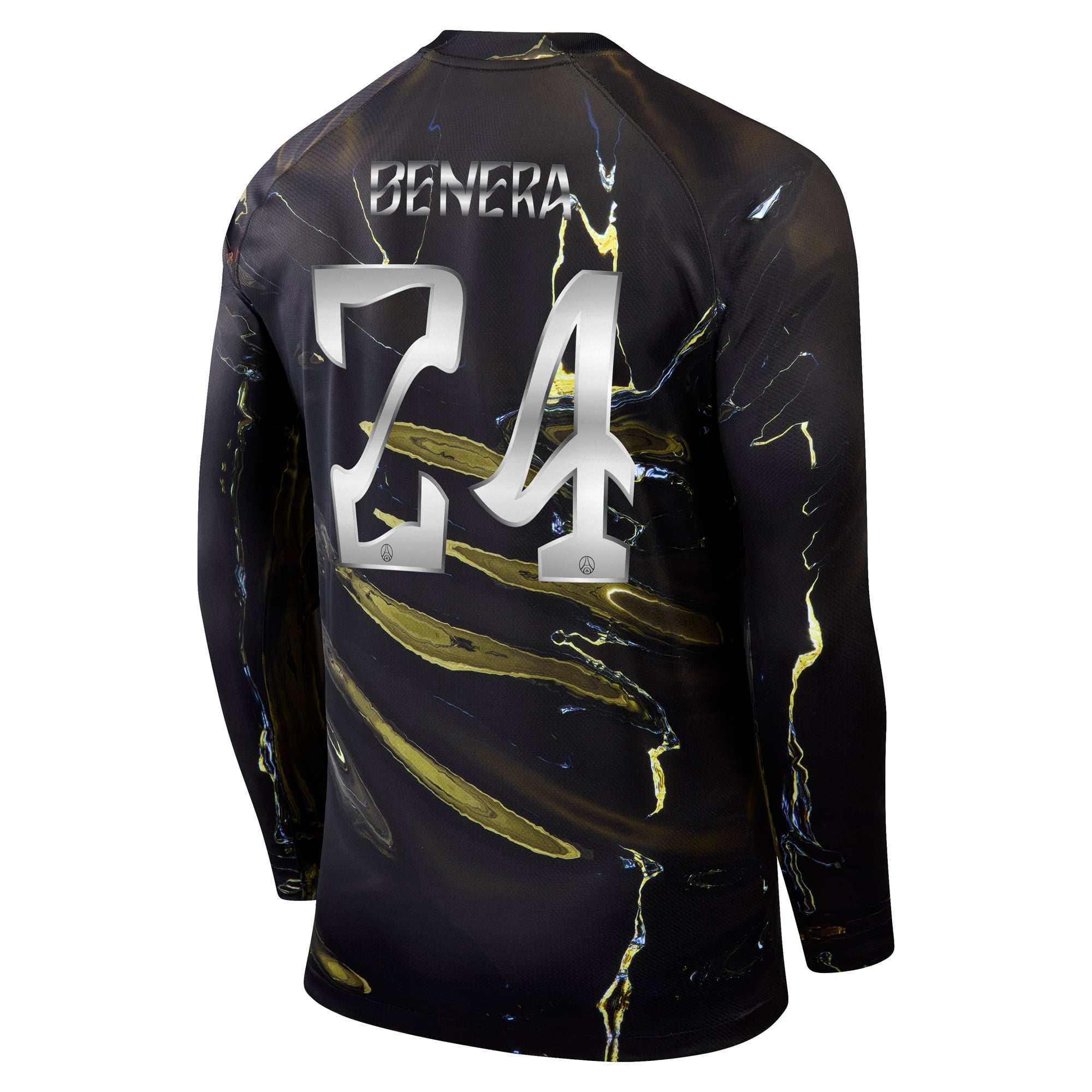 PSG Jordan Night Edition Stadium Long-Sleeved Shirt 2025-26 with Benera 24 printing, , rebel_hi-res