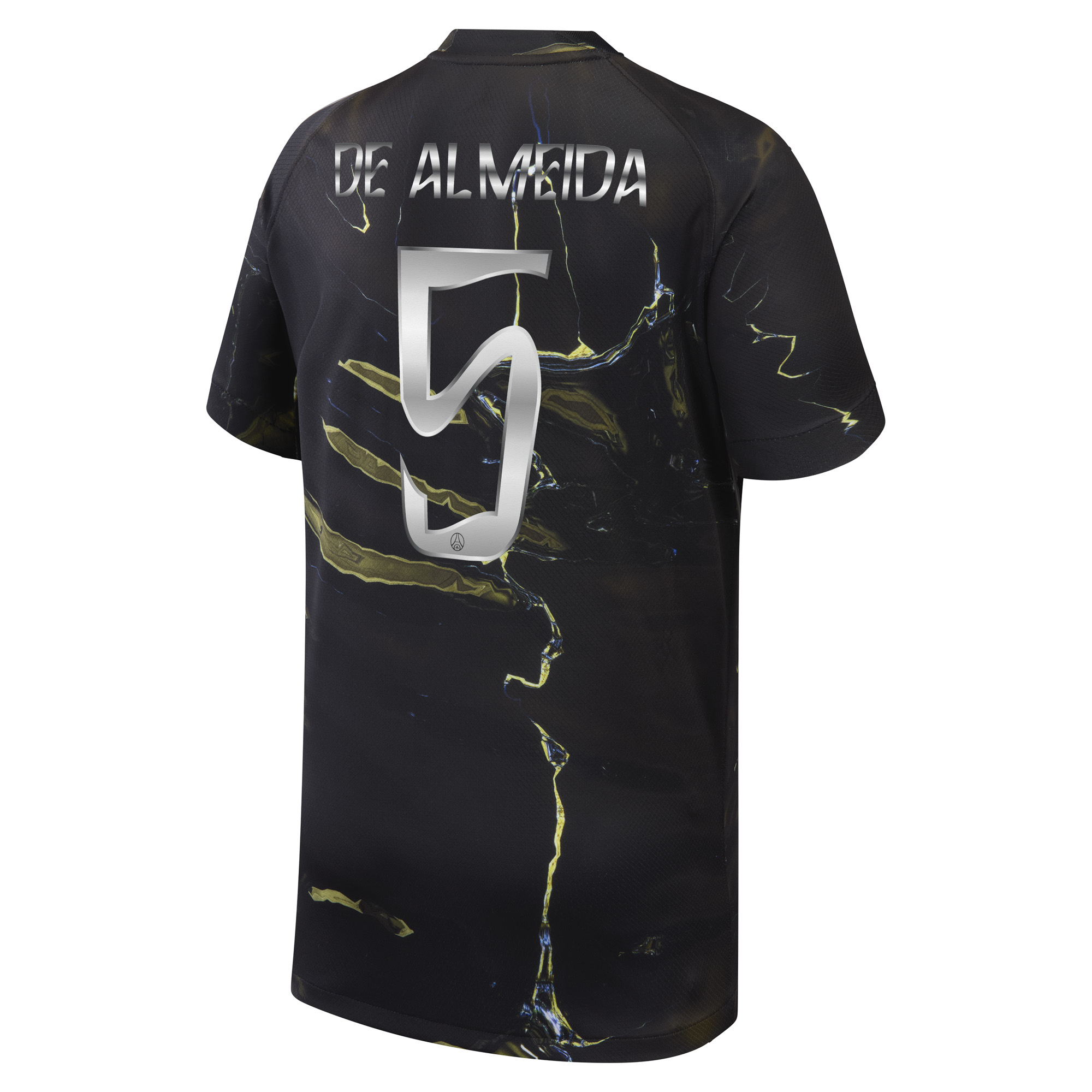 PSG Jordan Night Edition Stadium Shirt 2025-26 - Kids with De Almeida 5 printing, , rebel_hi-res