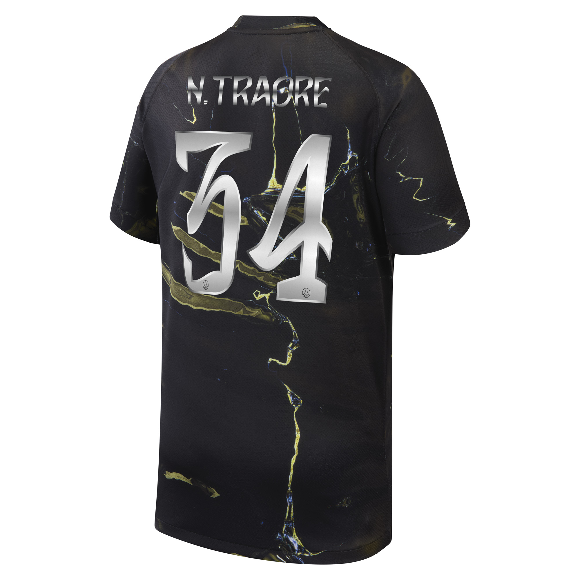 PSG Jordan Night Edition Stadium Shirt 2025-26 - Kids with N.Traore 34 printing, , rebel_hi-res