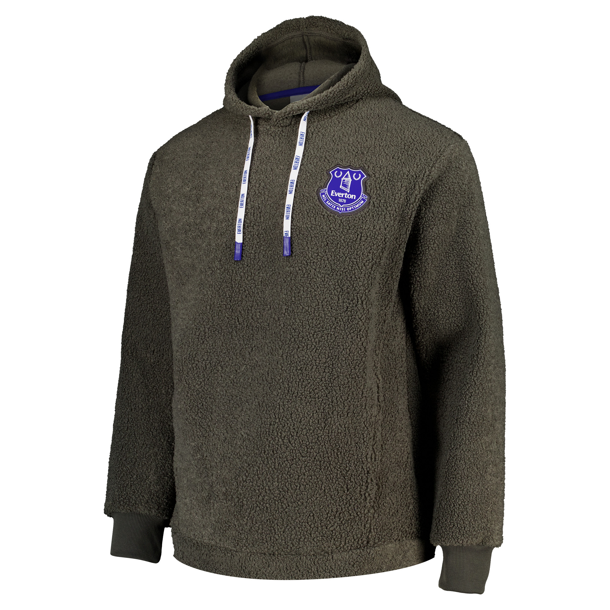 Everton Sherpa Oversized Hoodie - Grey - Mens, , rebel_hi-res