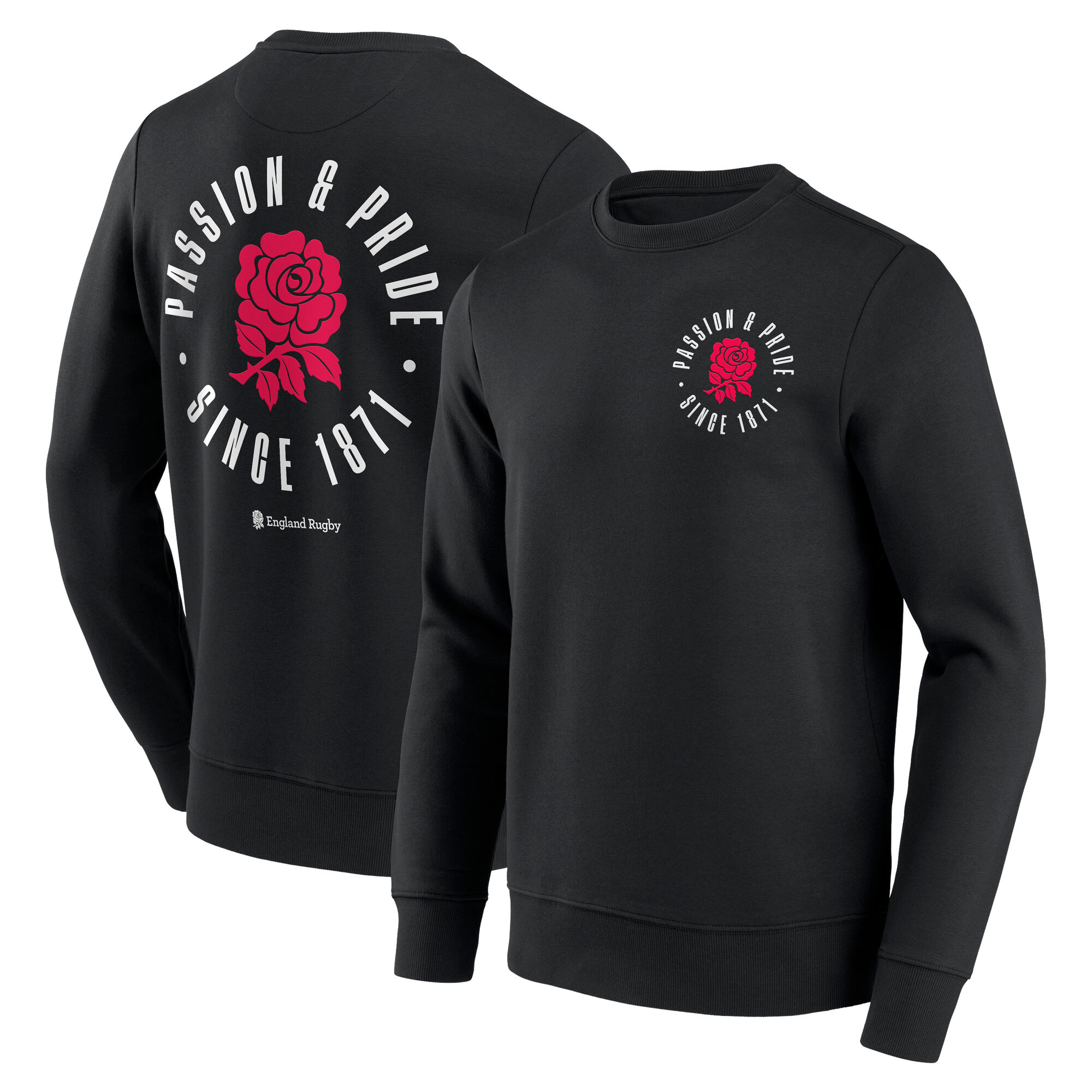 England Rugby Passion and Pride Graphic Sweatshirt - Black, , rebel_hi-res