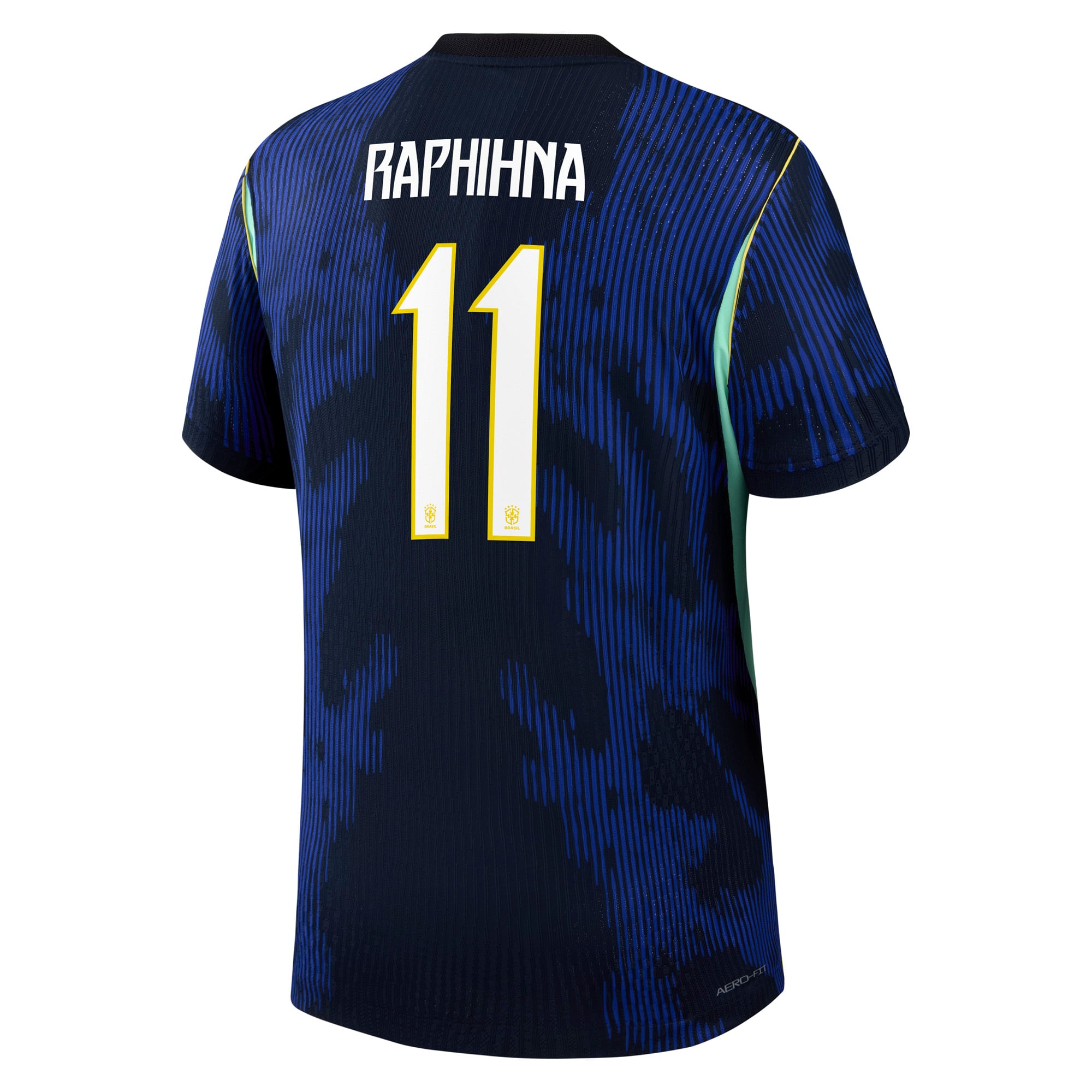 Brazil Jordan Away Aero-FIT Match Shirt 2026 with Raphinha 11 printing, , rebel_hi-res