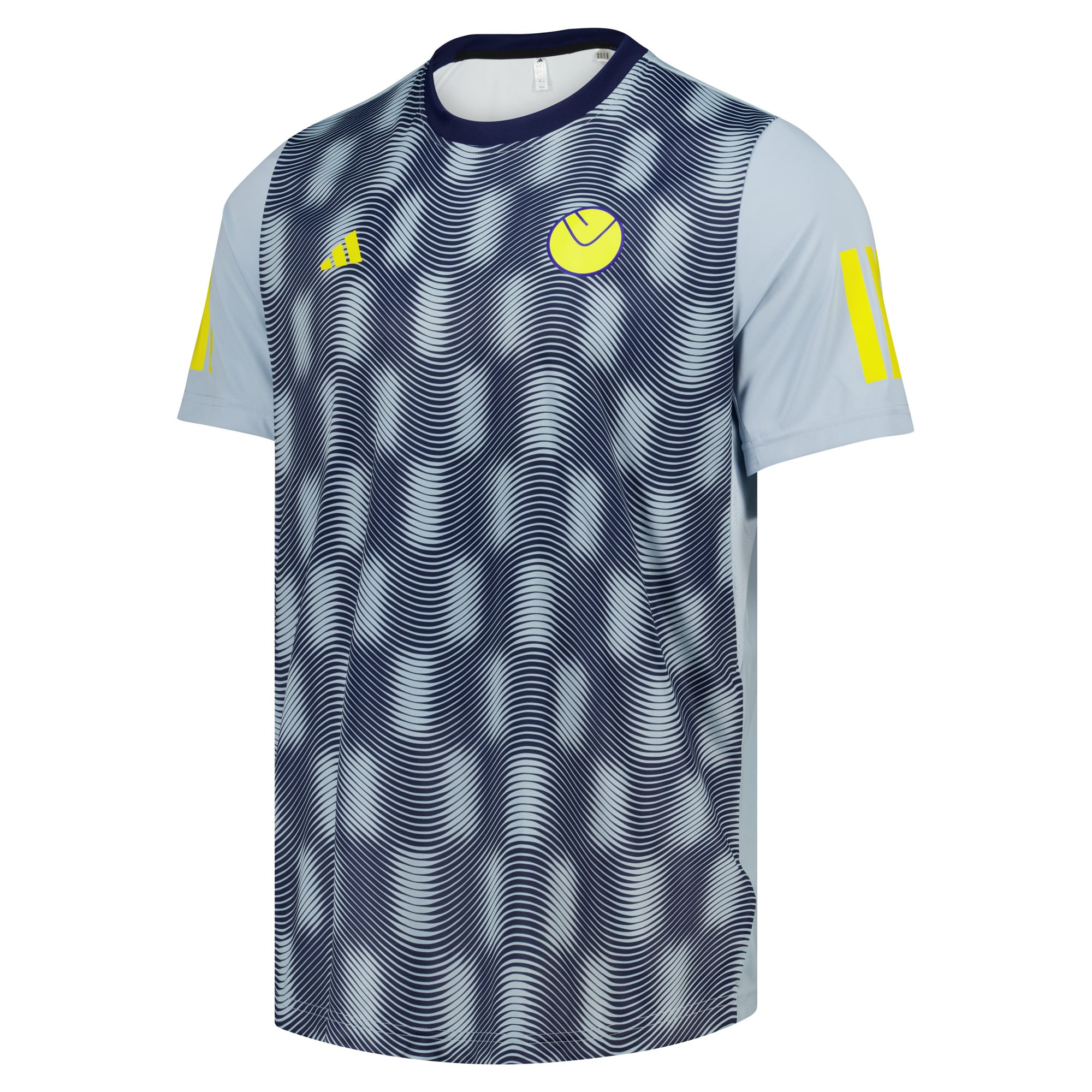 Leeds United adidas Patterned Padel T-Shirt - Blue, , rebel_hi-res