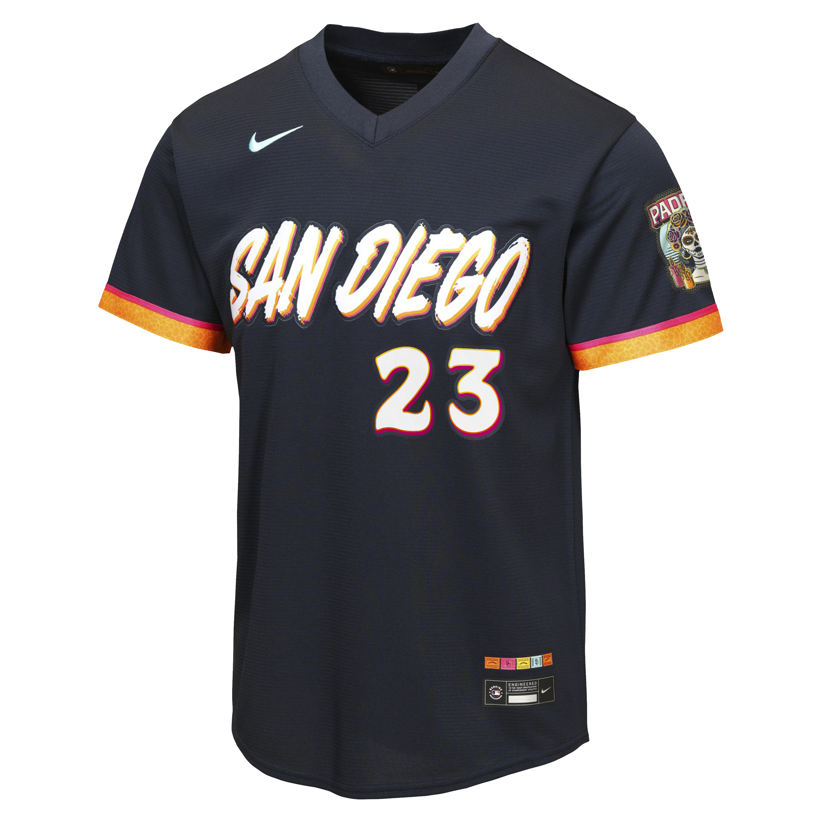 San Diego Padres Nike MLB City Connect Stadium Jersey - Black - Fernando Tatis Jr. - Youth, , rebel_hi-res
