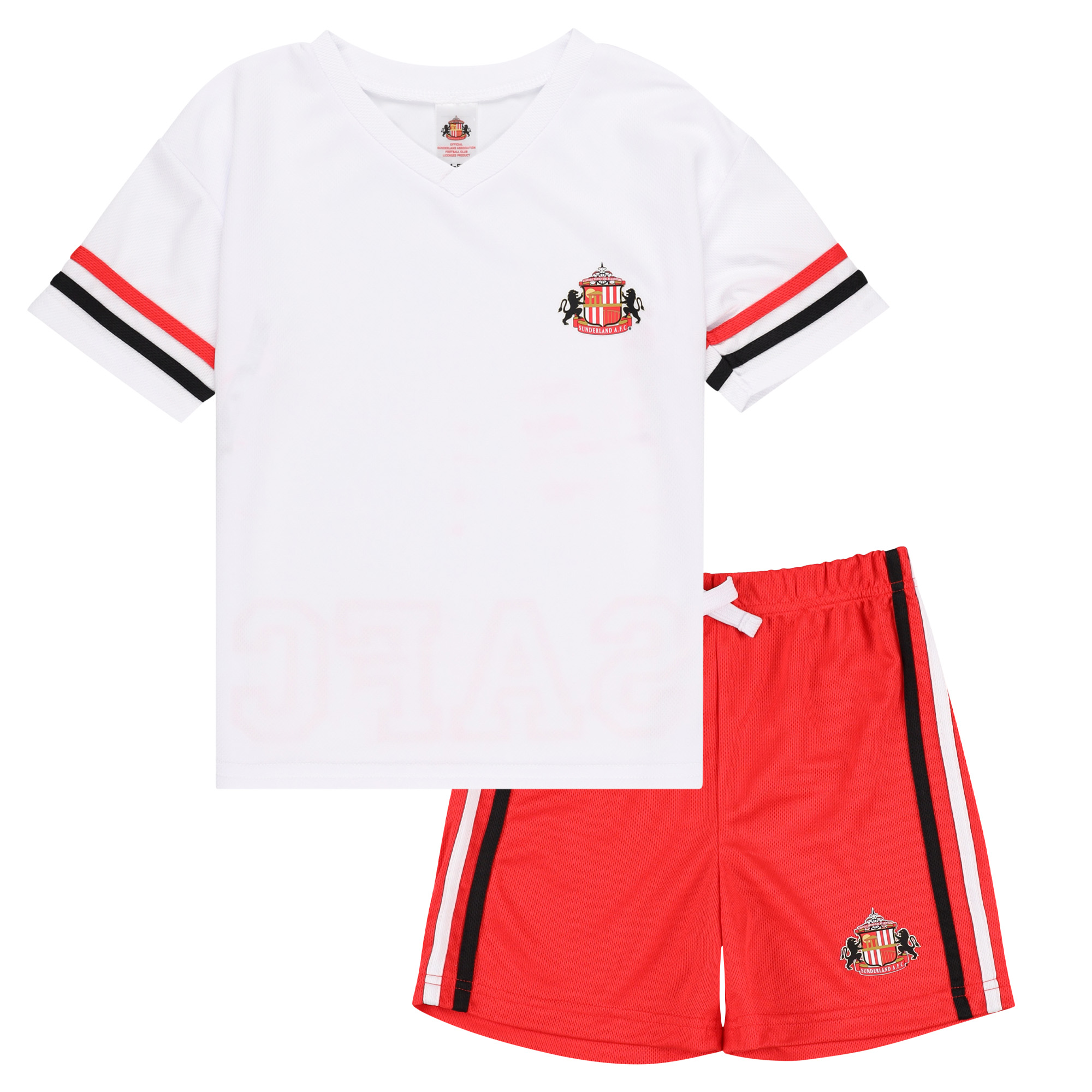 Sunderland Mesh T-Shirt & Short Set - White/Red - Infant, , rebel_hi-res