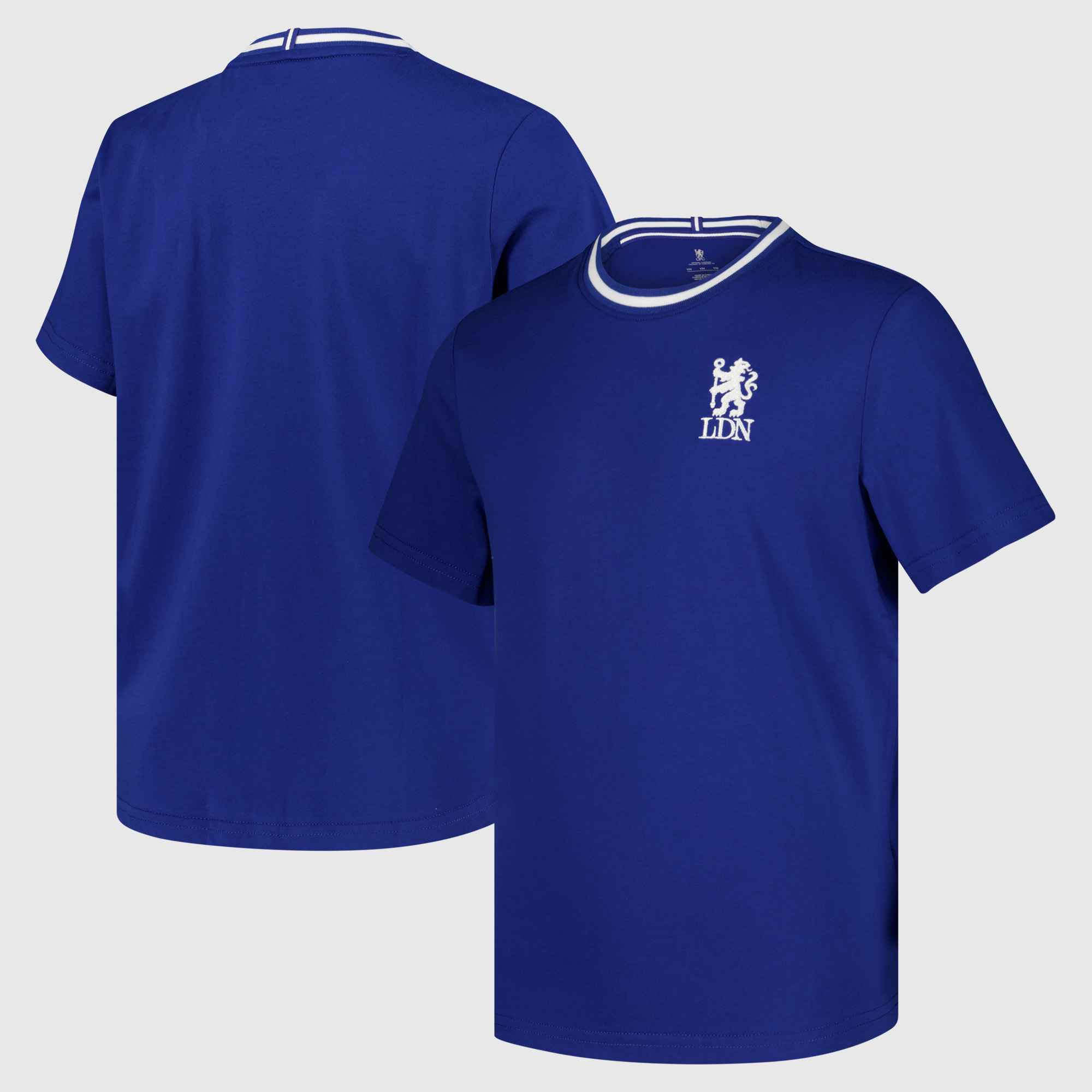 Chelsea Retro Ringer T-Shirt - Royal - Kids, , rebel_hi-res
