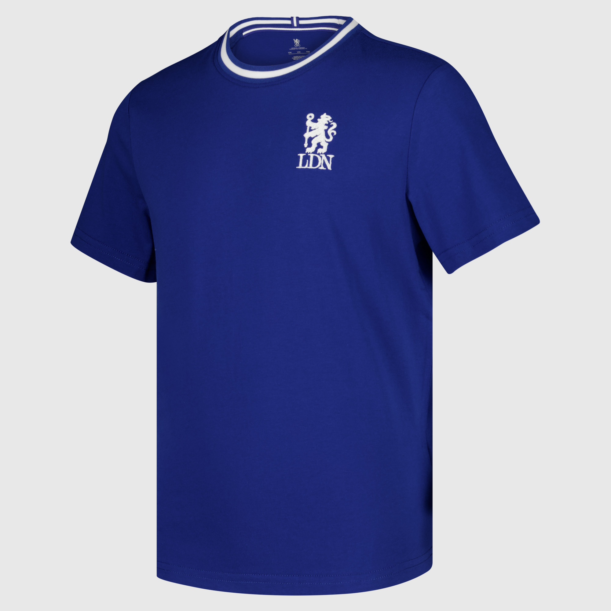 Chelsea Retro Ringer T-Shirt - Royal - Kids, , rebel_hi-res